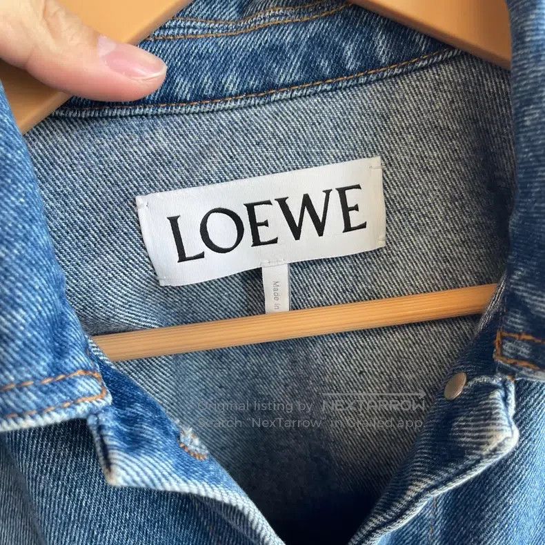 Loewe Loewe Classic Leather Brand Denim Jacket Size XXS / US 00 / IT 34 - 3 Thumbnail