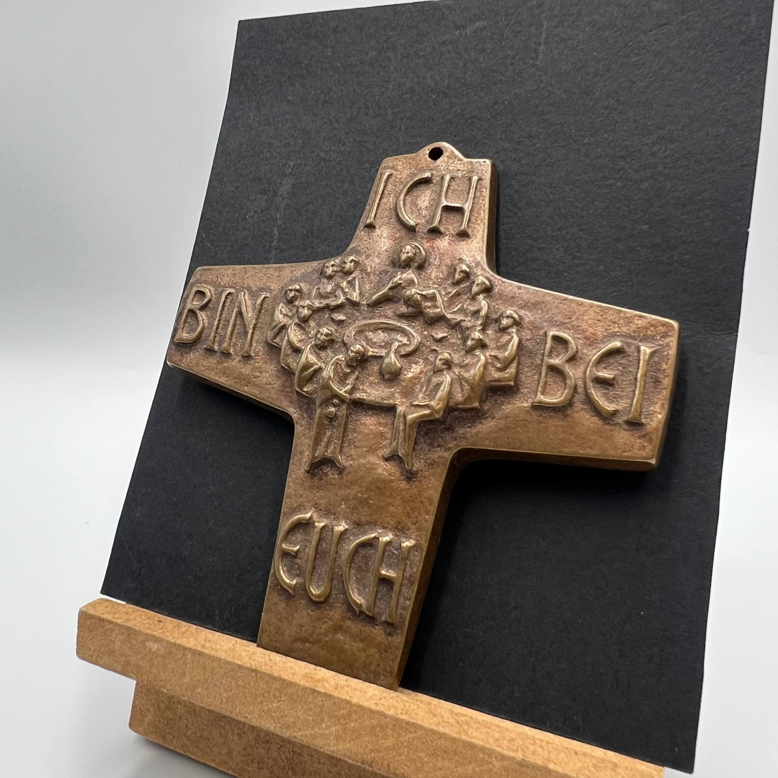 Vintage 1960s Vintage Religion Bronze Wall Cross Germany Size ONE SIZE - 6 Thumbnail