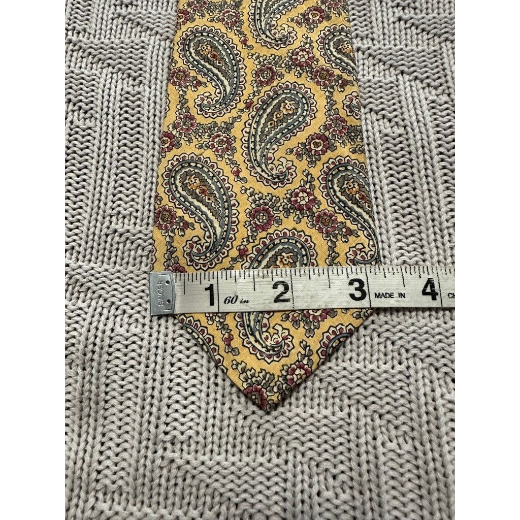 Liberty London Vintage Liberty of London yellow paisley silk tie Size ONE SIZE - 4 Thumbnail