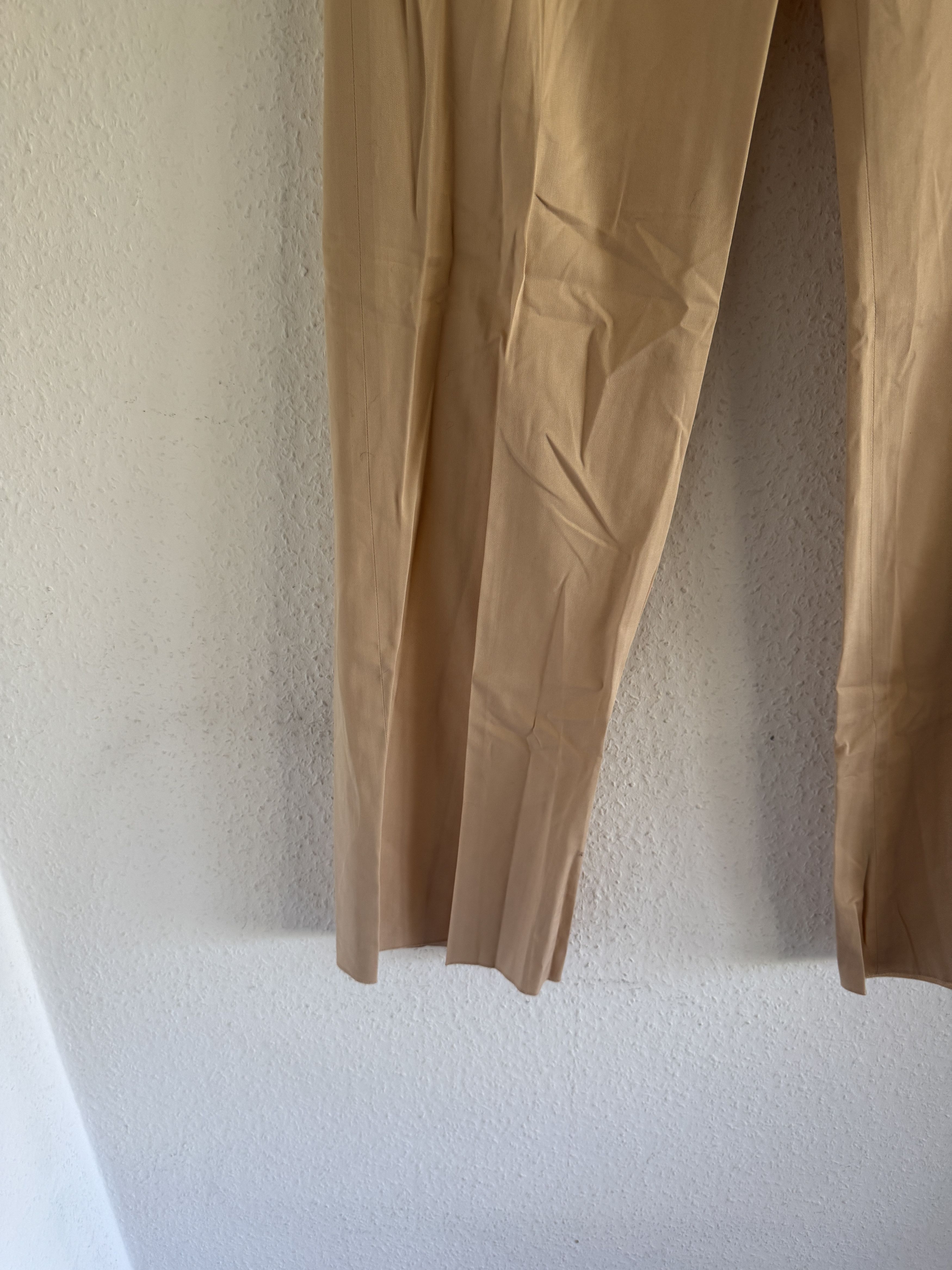 Chloe Beige Tailored Cotton Trousers Size 32" / US 10 / IT 46 - 5 Thumbnail