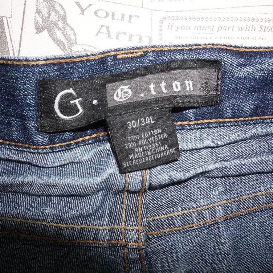 Vintage 30 - Vintage / Y2K G. tton dragon embroider 00s denim kprts Size US 30 / EU 46 - 3 Thumbnail