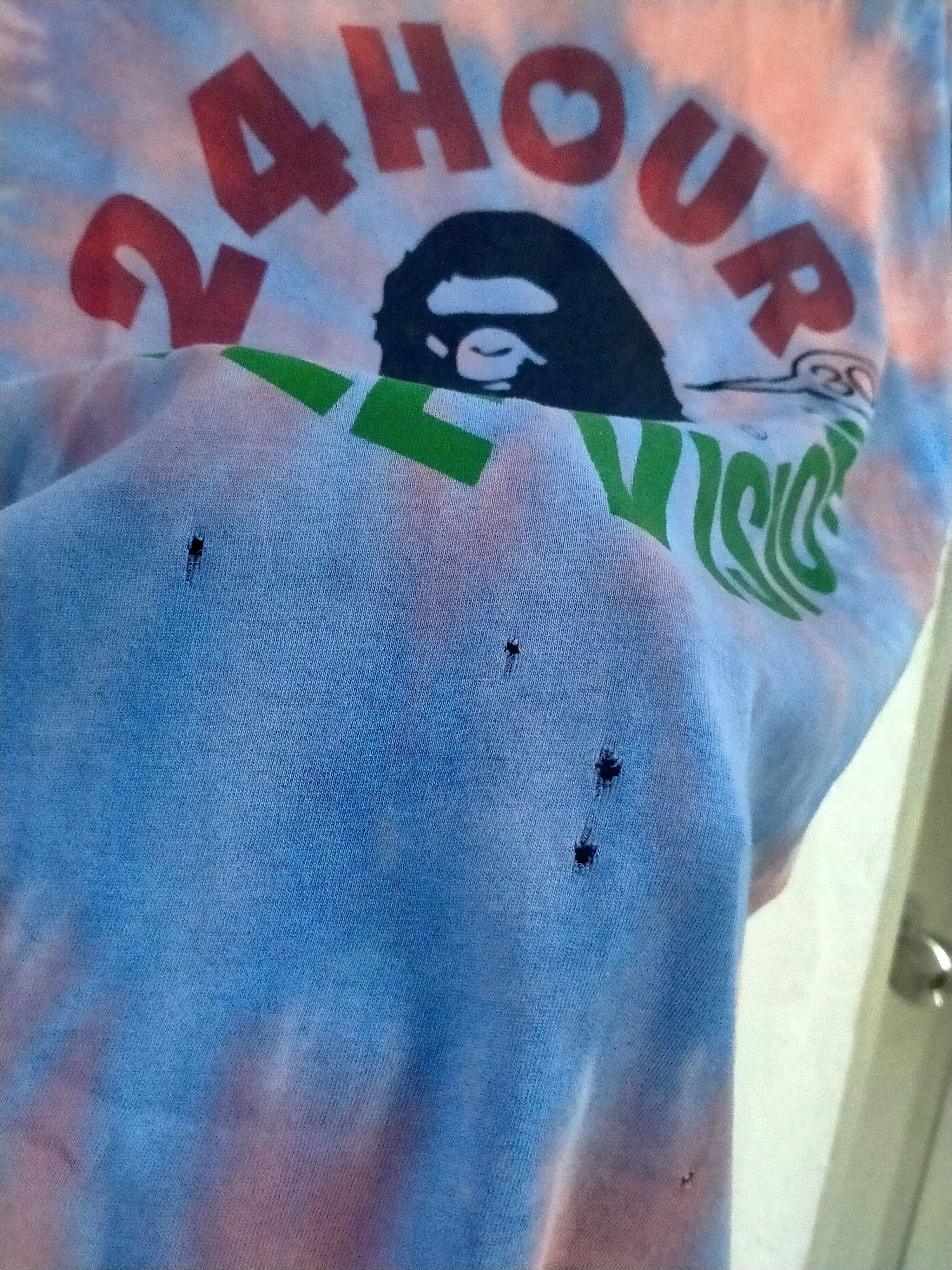 Vintage Vintage Distressed Re-dye Bape 2007 24 Hour Television Size US M / EU 48-50 / 2 - 7 Thumbnail