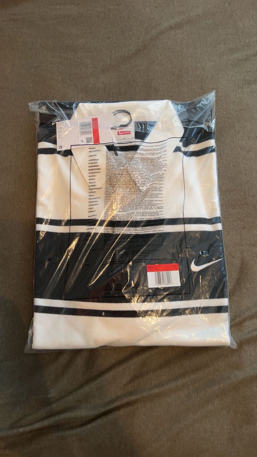 Supreme x Nike Stripe Rugby Black Lサイズ