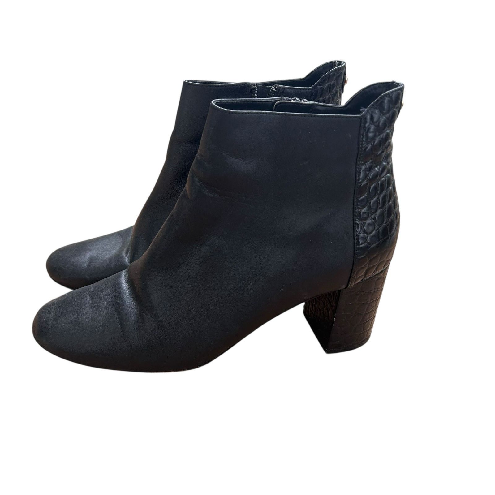 Cole Haan Cole Haan Black Leather Nella Heeled Booties Sz 8.5 Size US 8.5 / IT 38.5 - 4 Thumbnail