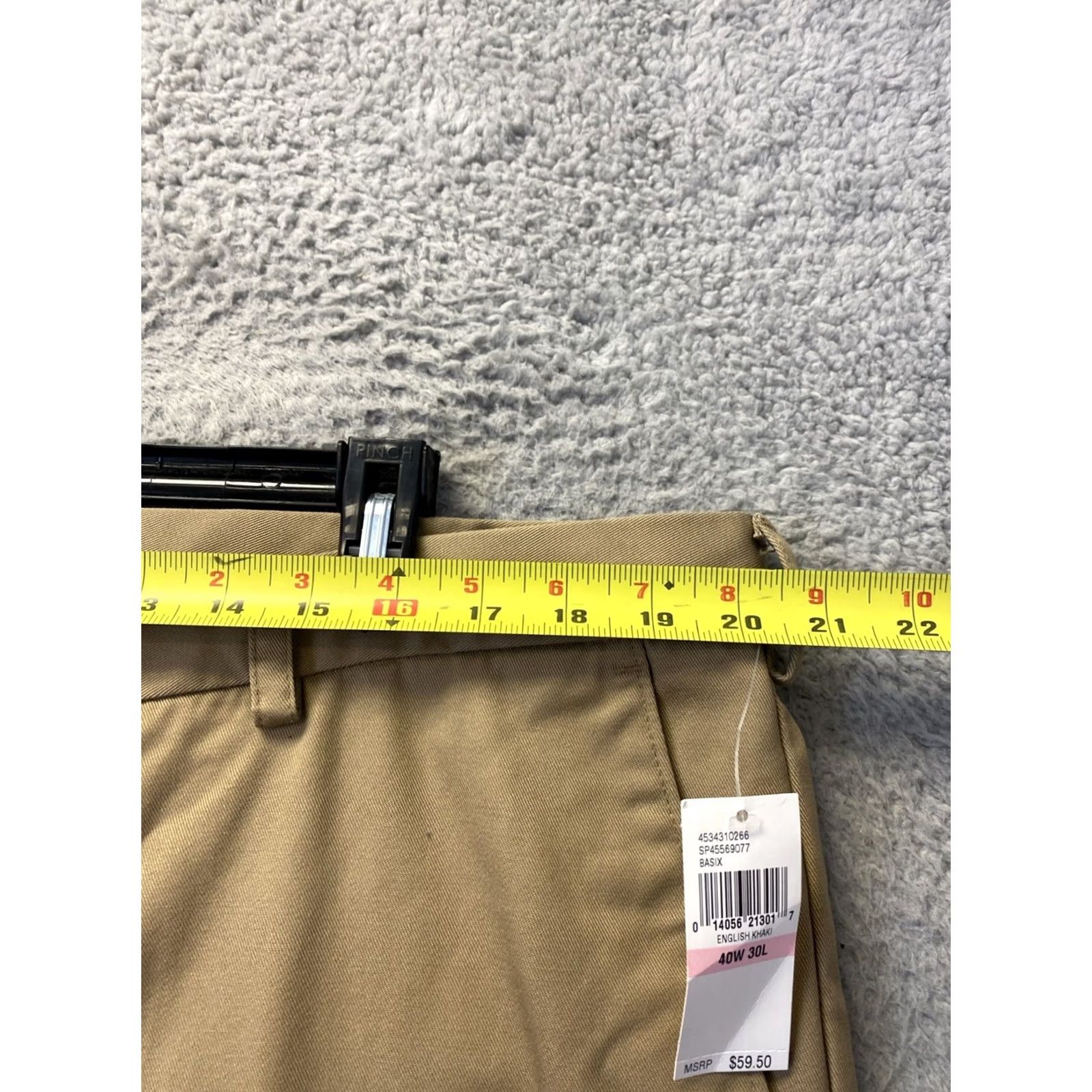 Izod Izod American Chino Pants Mens 40x30 Light Brown Regular Fit Flat Front Cotton Stretch /0829 Size US 40 / EU 56 - 4 Thumbnail