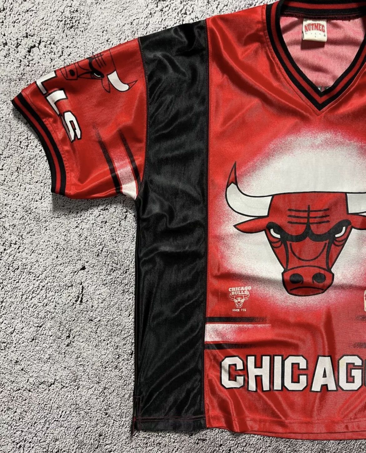NBA × Vintage Vintage 90's Chincago Bulls NBA Shirt Nutmeg Size L Size US L / EU 52-54 / 3 - 3 Thumbnail