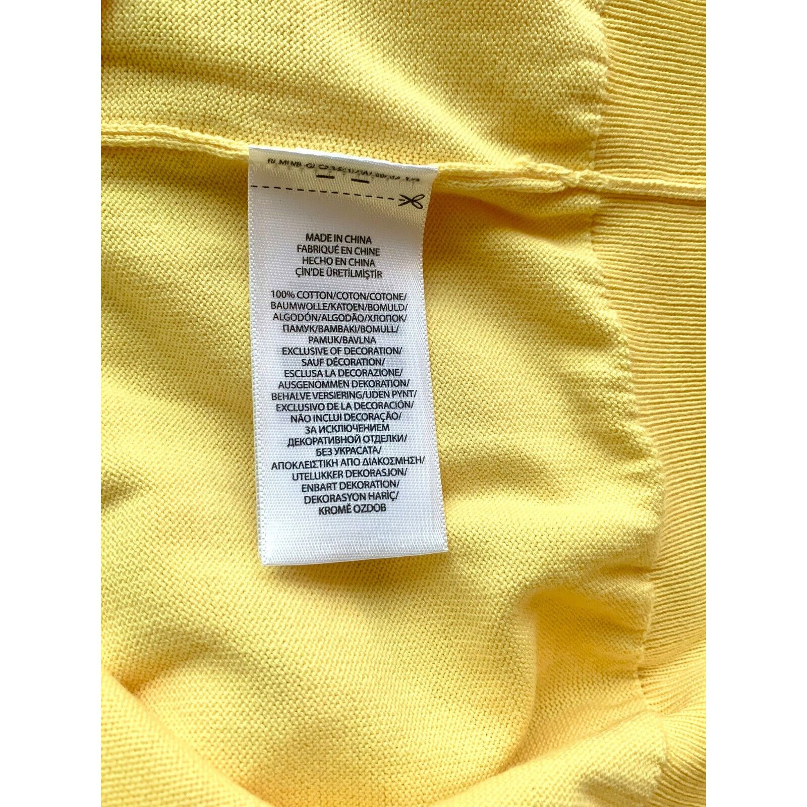 Polo Ralph Lauren POLO RALPH LAUREN Sweater V-NECK Cotton YELLOW XL $98.50 Size US XL / EU 56 / 4 - 4 Thumbnail