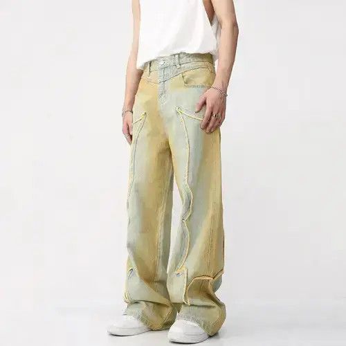 Japanese Brand Gradient Straight Denim Pant Size US 32 / EU 48 - 4 Thumbnail