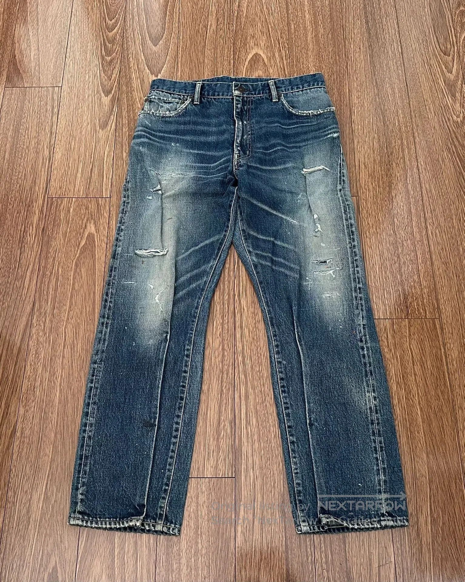 Visvim visvim ss journeyman pants tacked damaged denim. Size US 27 - 1 Thumbnail
