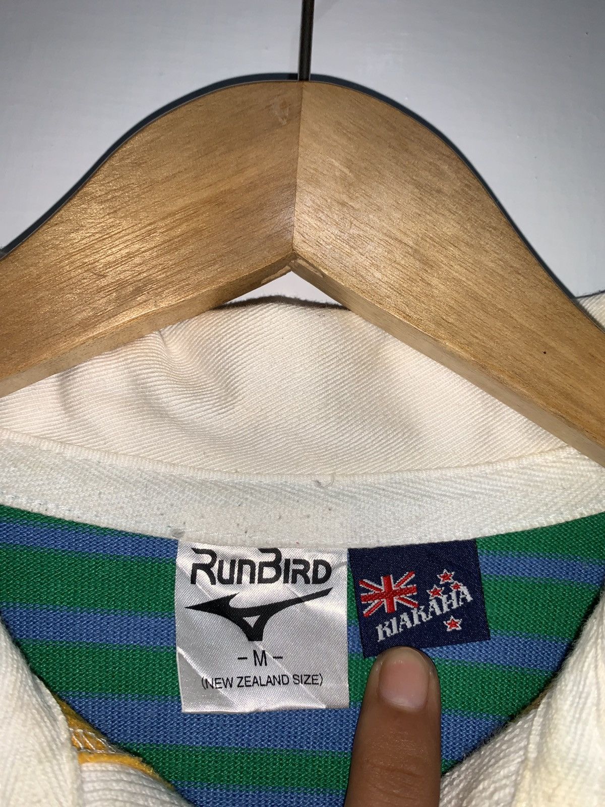 Mizuno Mizuno RunBird Vintage Polo Rugby Different Lines Size US L / EU 52-54 / 3 - 4 Thumbnail