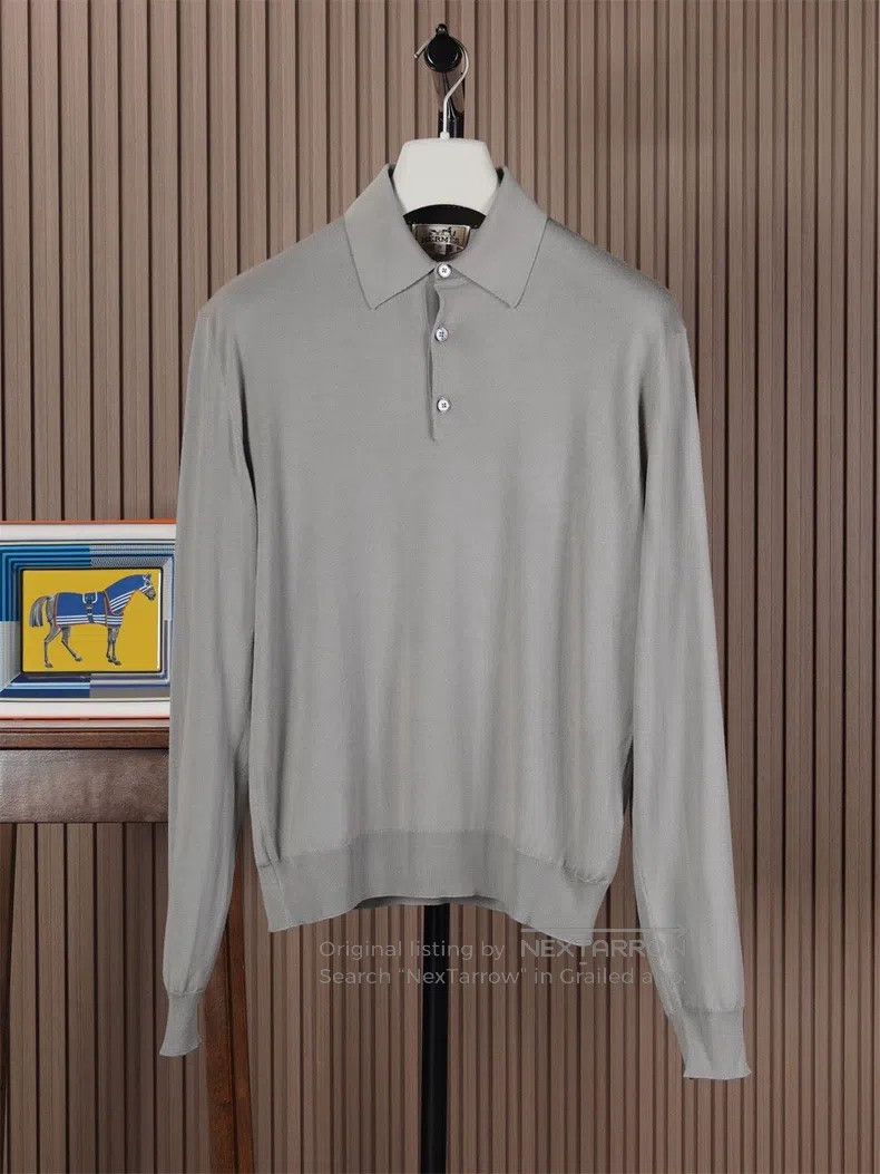 Hermes Hermes Men's Knit Long Sleeve Shirt Size US M / EU 48-50 / 2 - 1 Thumbnail