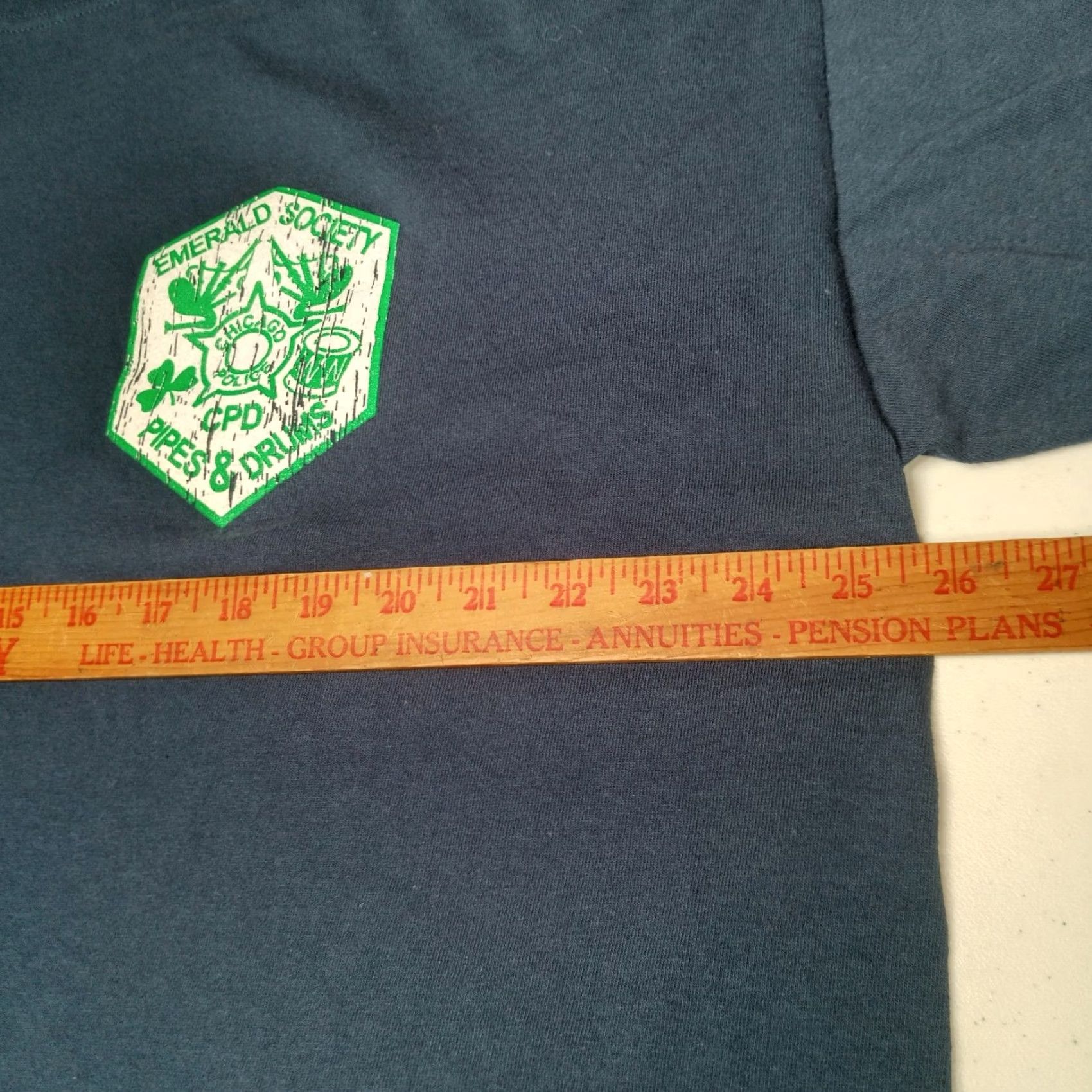 Gildan Emerald Society Chicago Police Pipes And Drums Shirt 2XL CPD Irish Flag Bagpipes Shirt Size US XXL / EU 58 / 5 - 6 Thumbnail