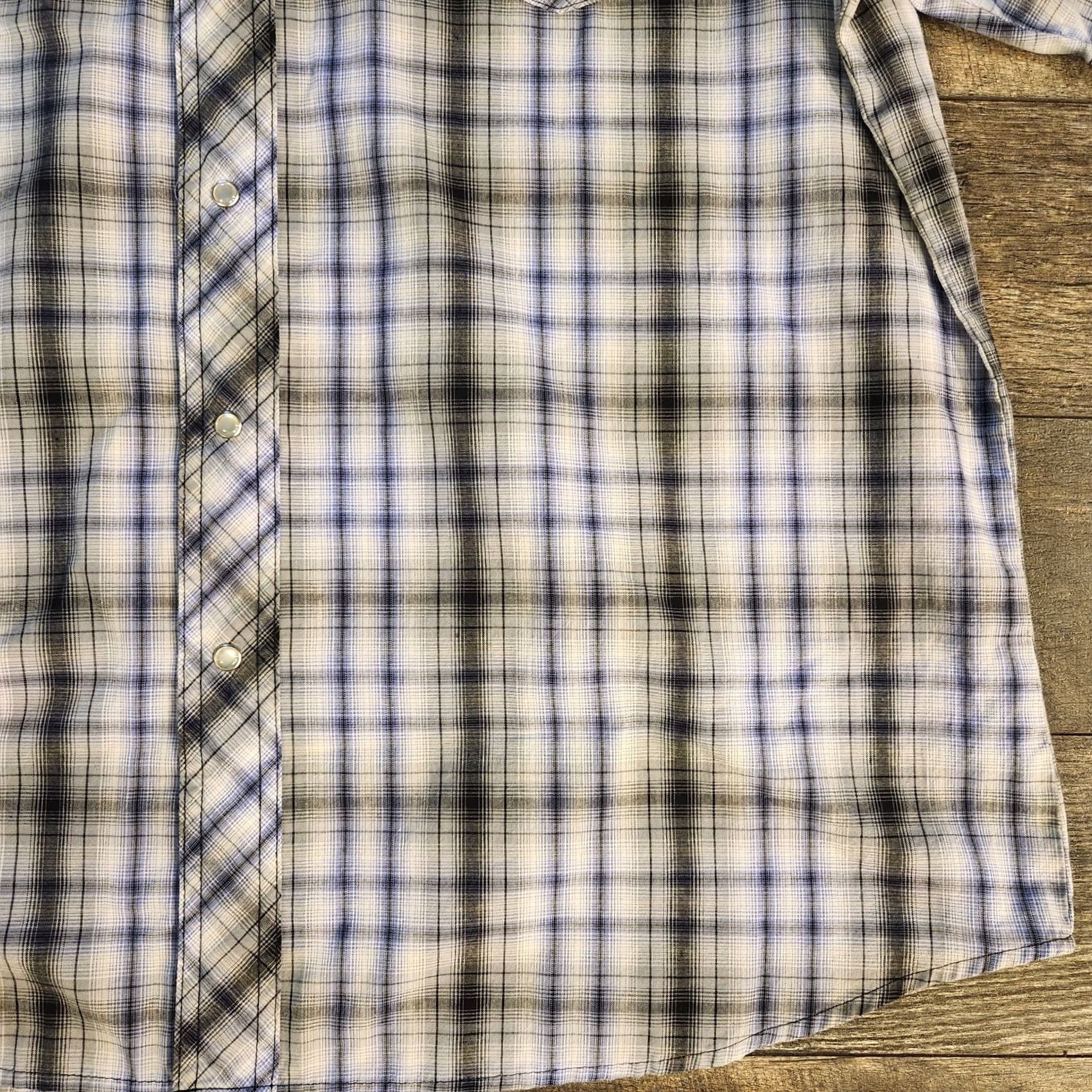 Wrangler VINTAGE Wrangler Western Saw Tooth Pearl Snap Mens XL Cowboy Plaid Shirt Size US XL / EU 56 / 4 - 3 Thumbnail