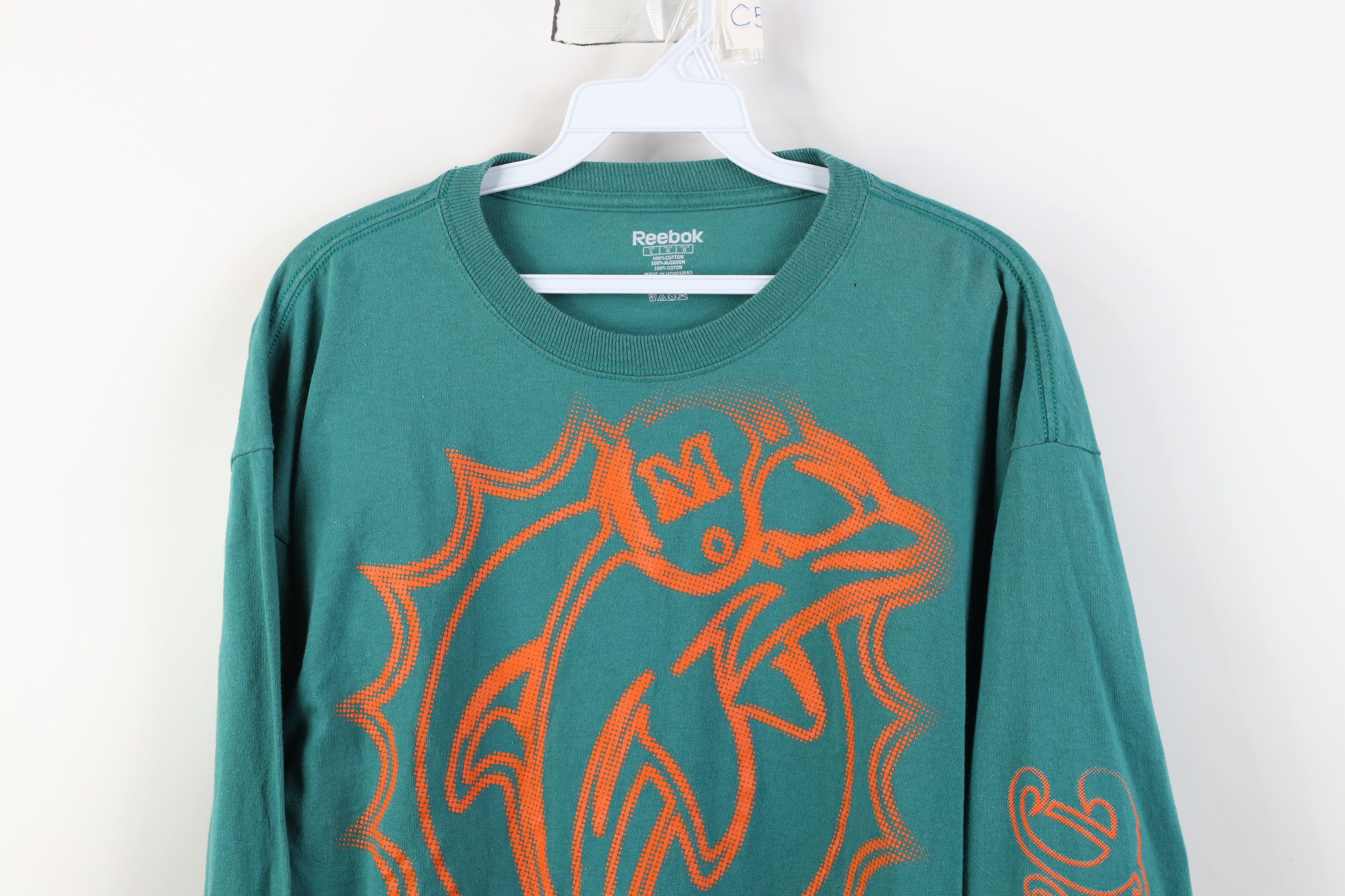 Reebok Vintage Reebok Jumbo Miami Dolphins Long Sleeve T-Shirt Size US L / EU 52-54 / 3 - 2 Thumbnail