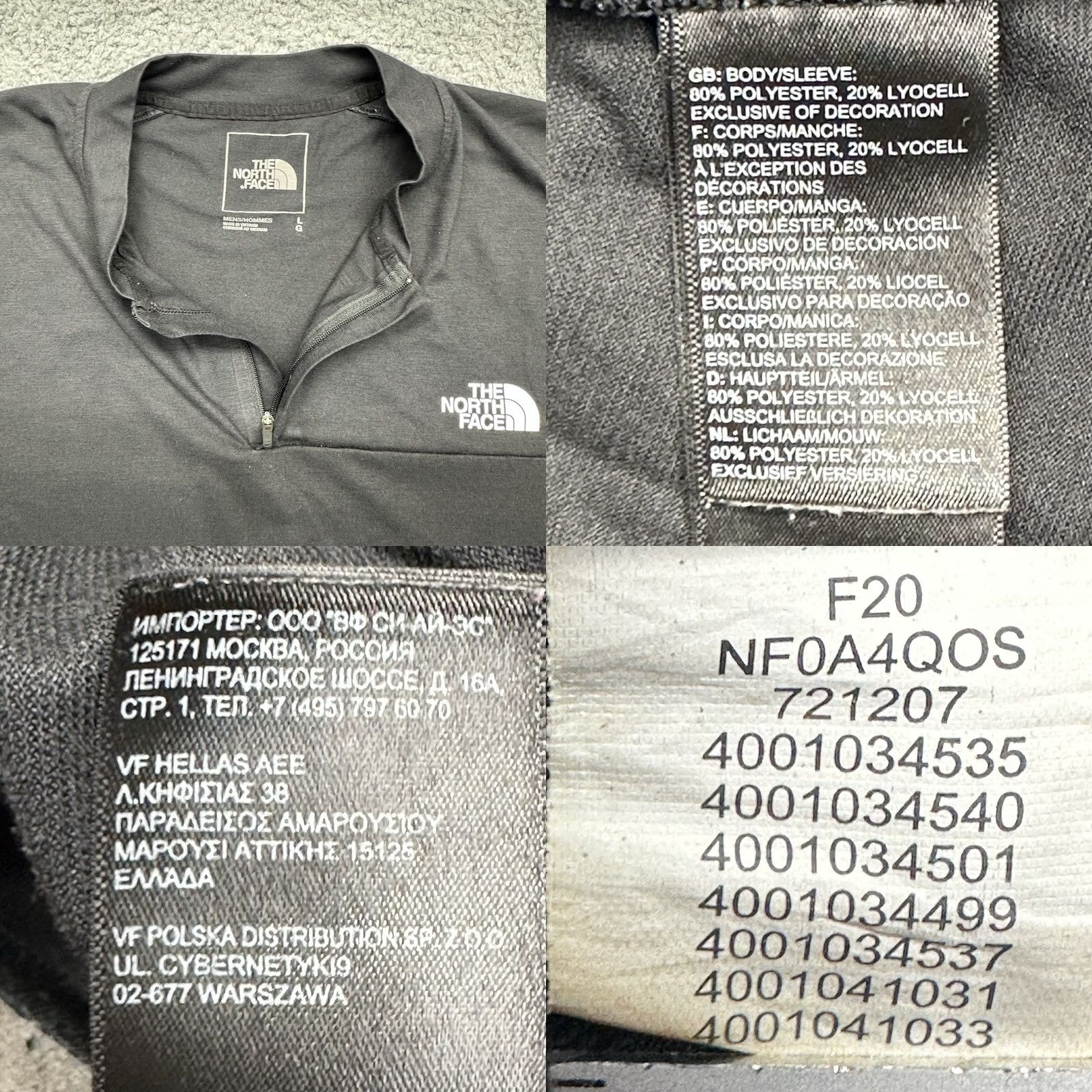 The North Face The North Face NF0A4QOS Mens Large Black Active Trail Henley L/S Shirt 721207 Size US L / EU 52-54 / 3 - 9 Thumbnail