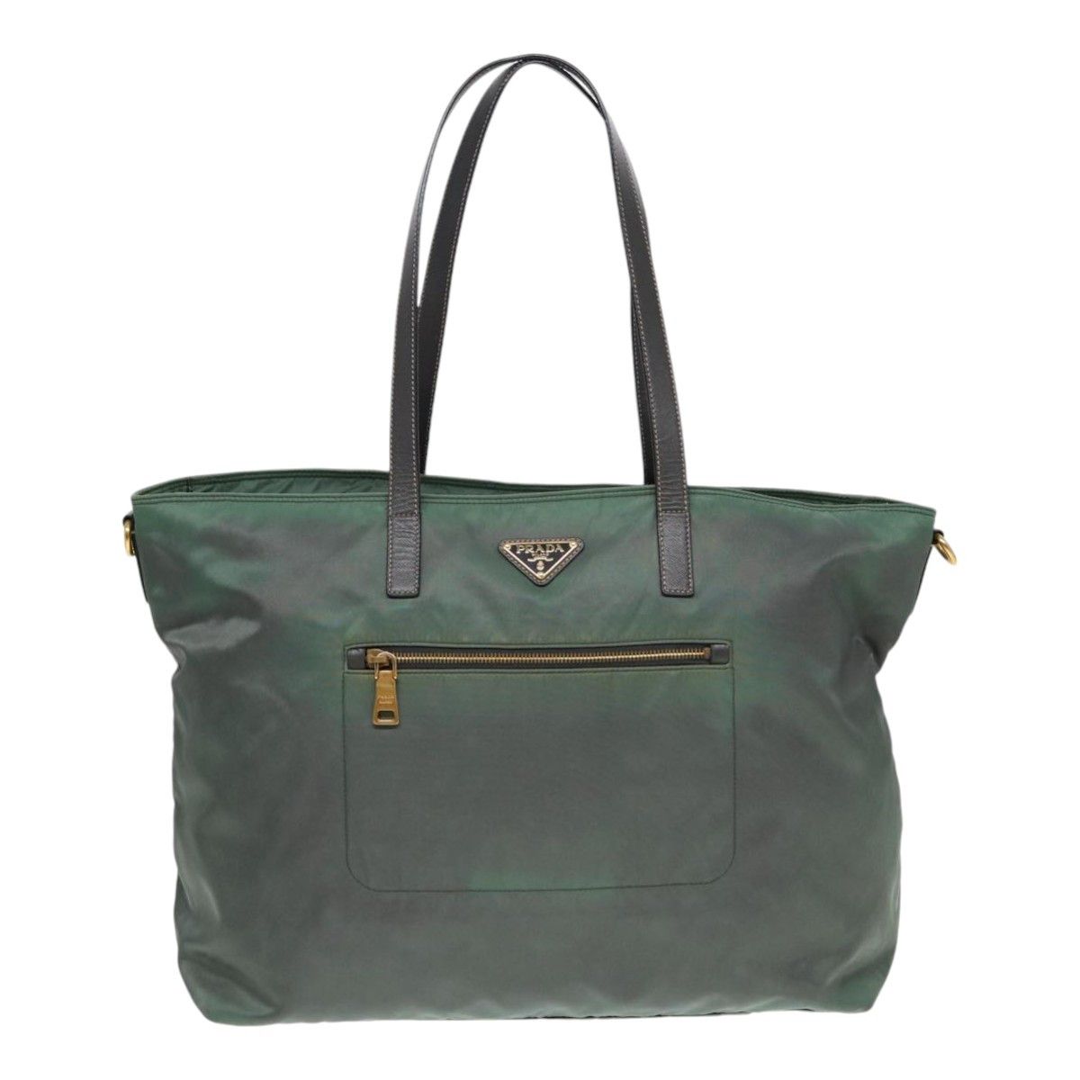 Prada Tessuto Khaki Synthetic Tote Bag (Pre-Owned) Size ONE SIZE - 1 Thumbnail