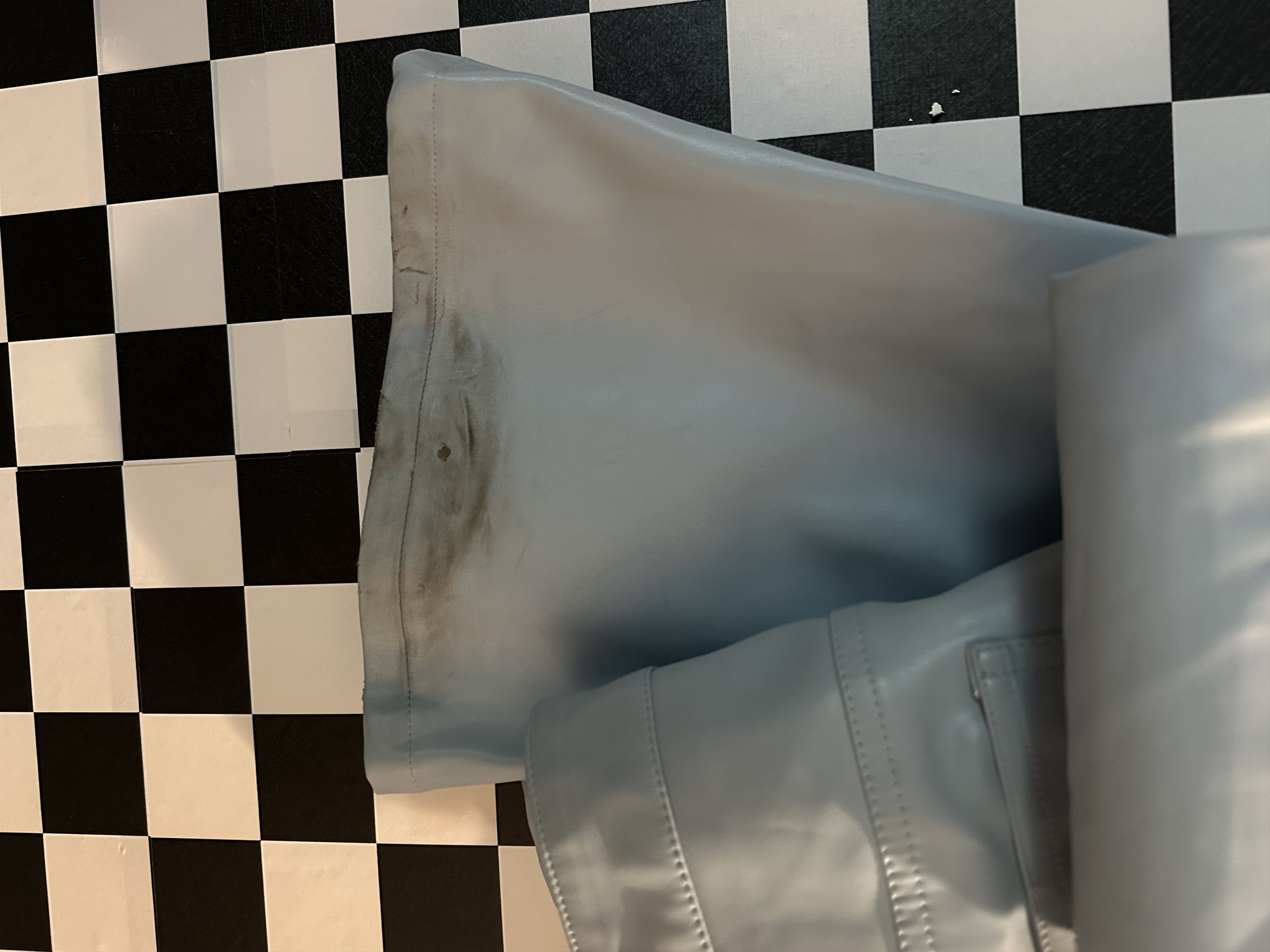 GUAPI RARE 1/100* Stacked Leather Carpenter Pants Baby Blue Size US 32 / EU 48 - 5 Thumbnail
