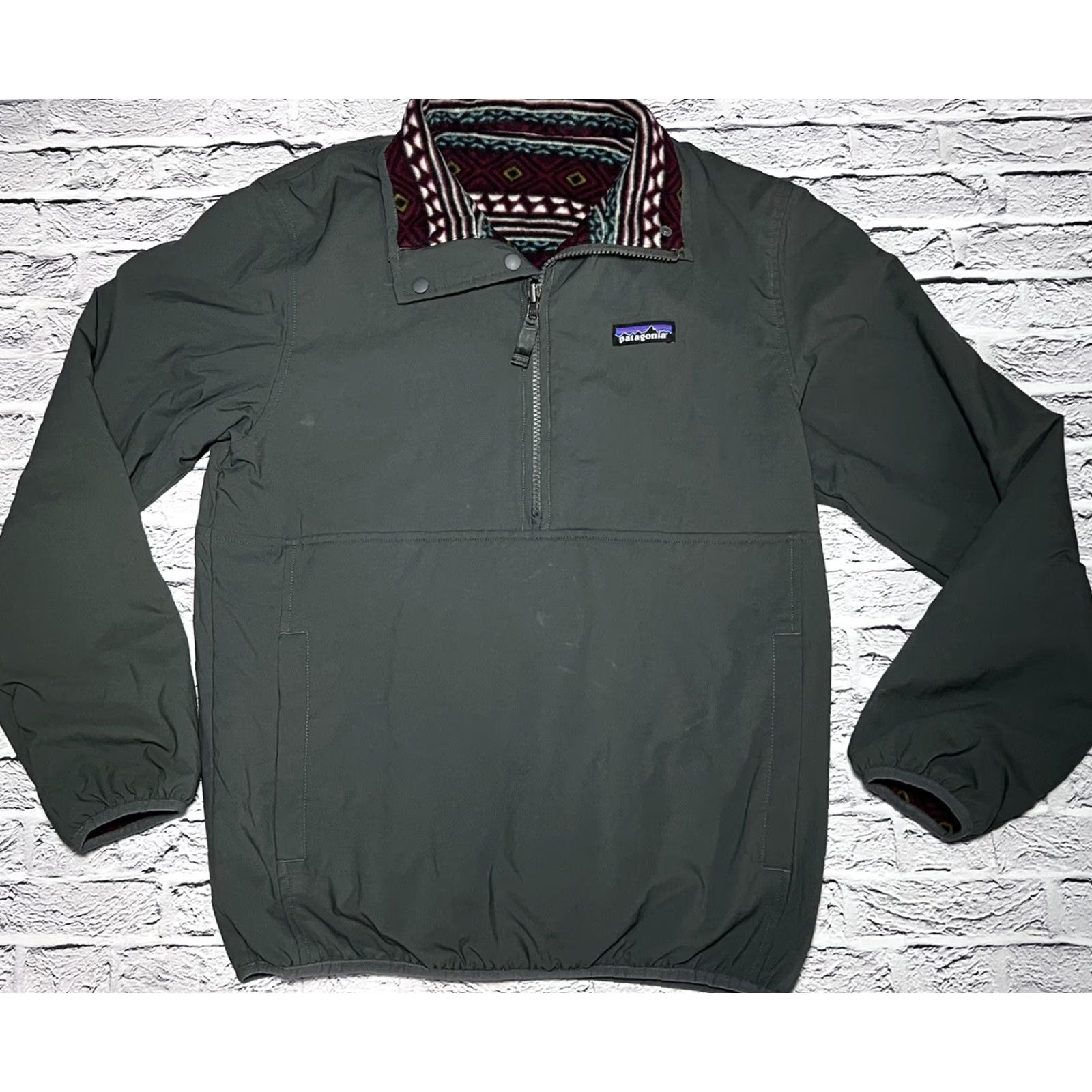 Patagonia NICE! Patagonia Reversible Snap-T Glissade Pullover Mens Small Saltillo Aztec Pullover Reversible 25385 Mens Size US S / EU 44-46 / 1 - 4 Thumbnail