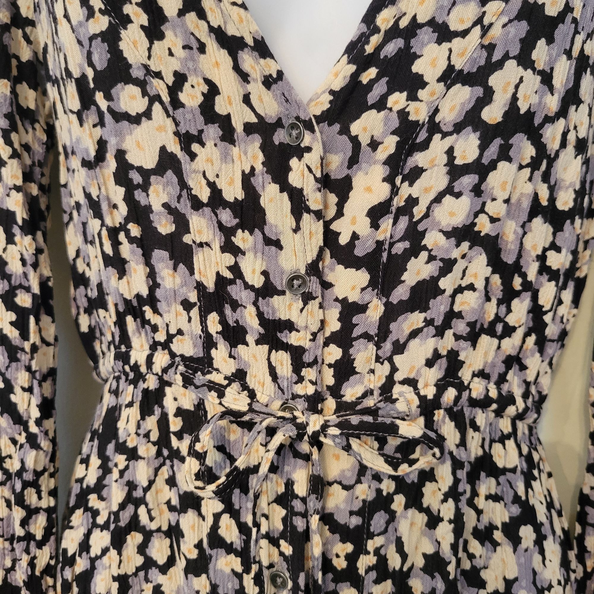 Billabong Billabong Blue Floral Maxi Dress M Long Sleeves ALLEGRA Kimo Size M / US 6-8 / IT 42-44 - 10 Thumbnail