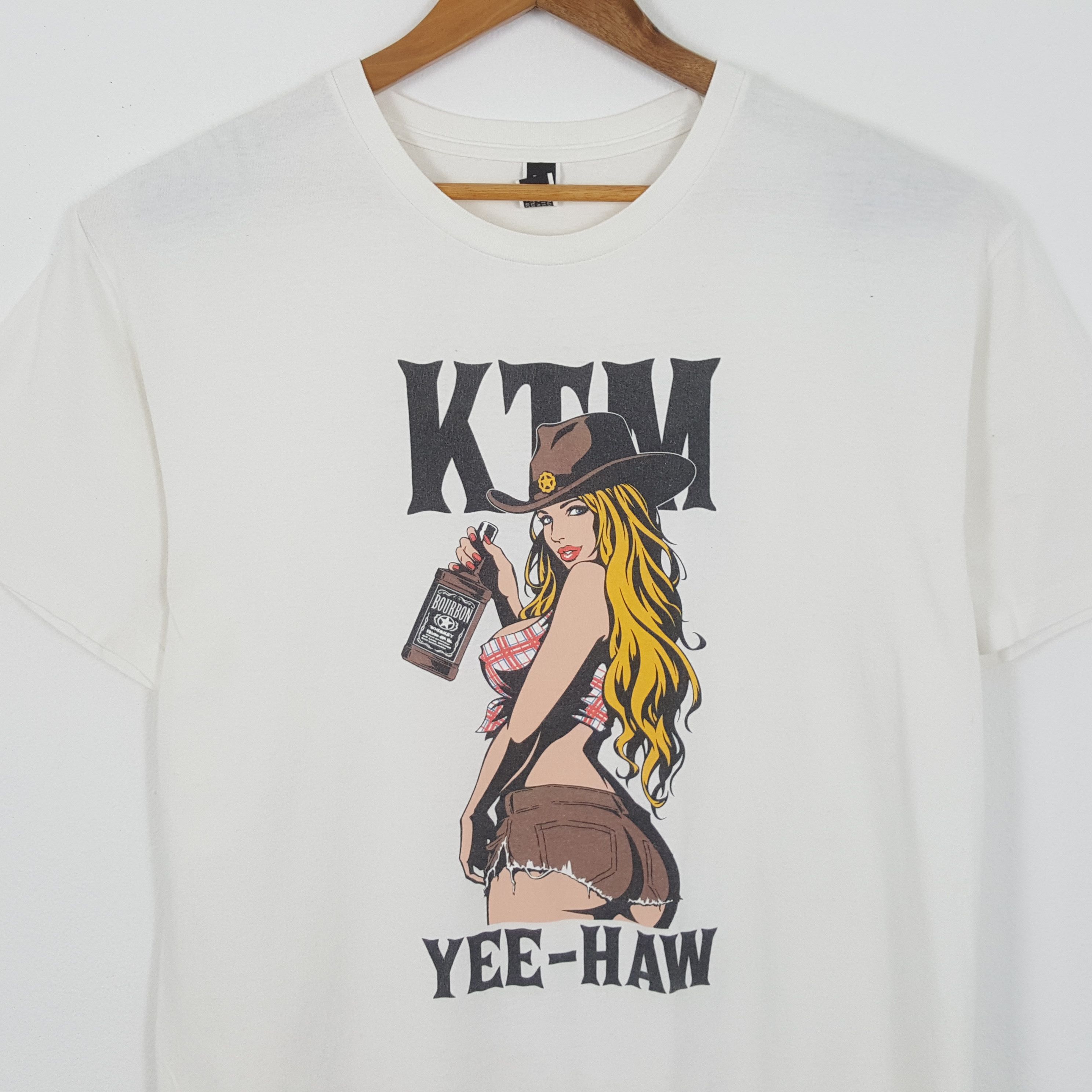 Japanese Brand × Naked & Famous × Vintage Vintage KTM Naked Woman's Hysteric Glamour Style T-Shirts Size US XL / EU 56 / 4 - 2 Thumbnail