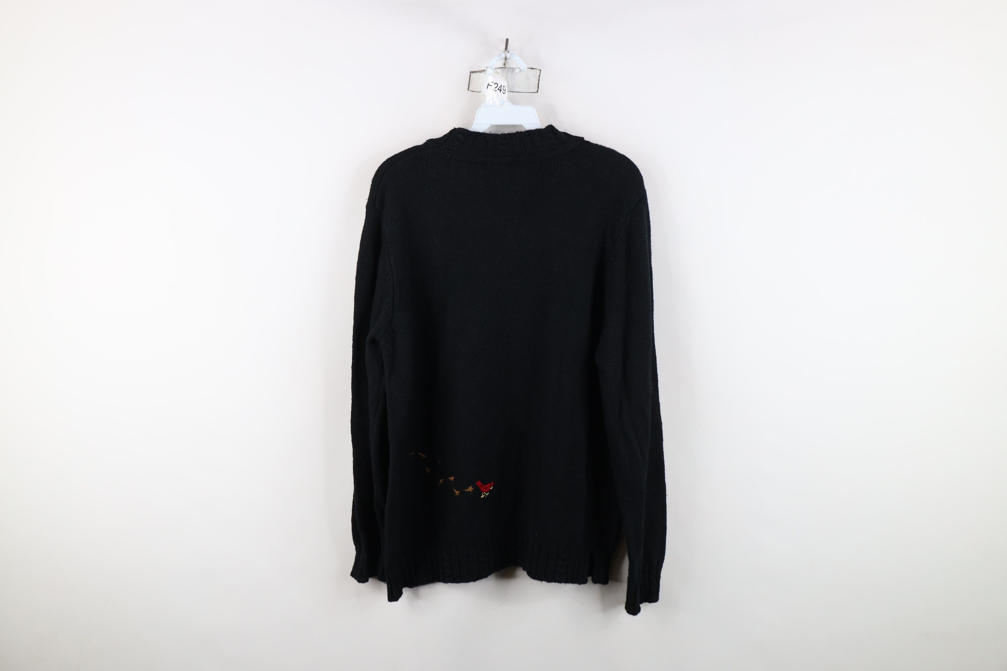 Vintage Vintage 90s Streetwear Blend Embroidered Nature Knit Sweater Size L / US 10 / IT 46 - 13 Thumbnail