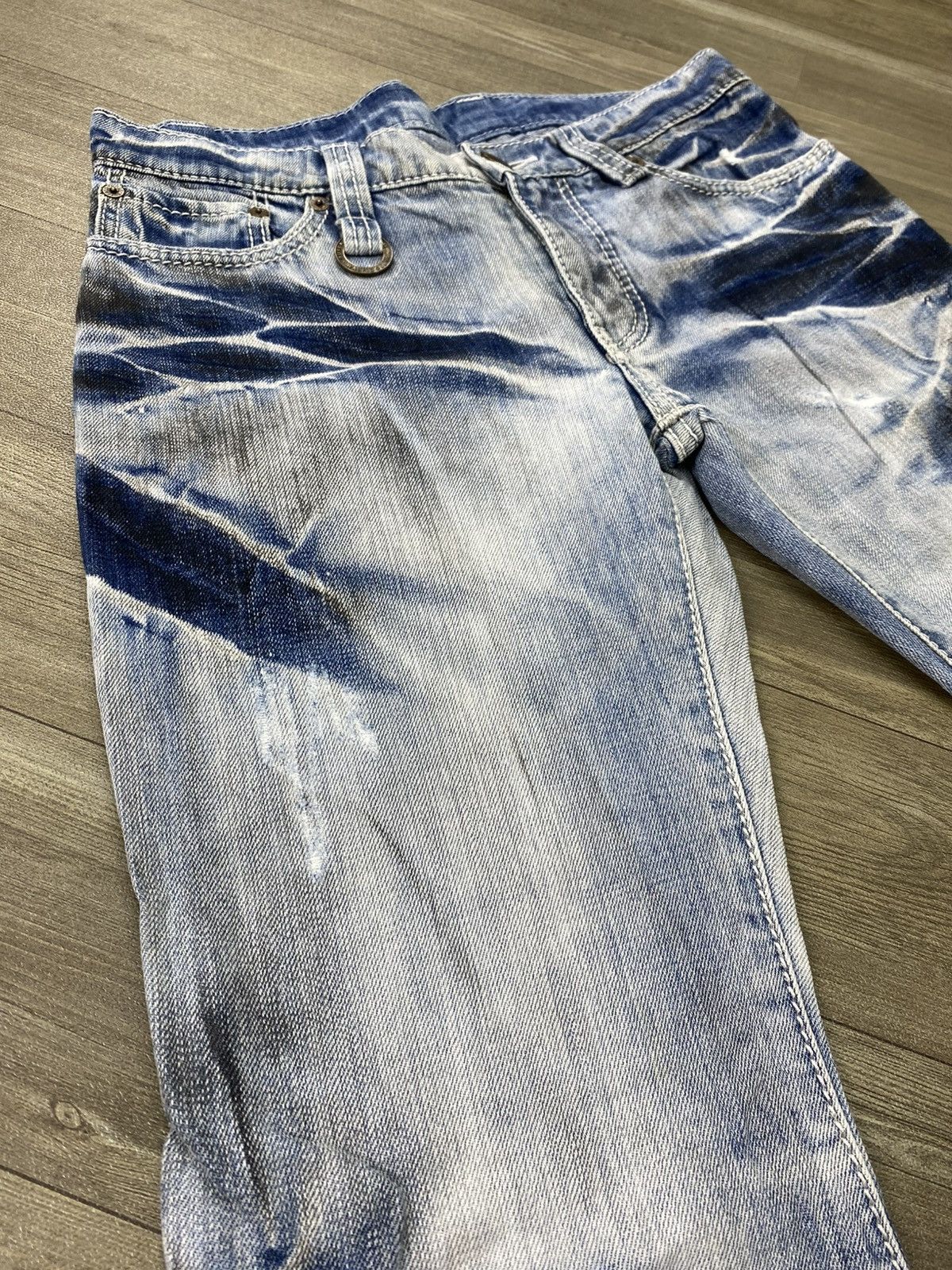 BUFFALO BOBS Buffalo Bobs Clawmark Curve Distressed Mudwash Flared Jeans Size US 32 / EU 48 - 6 Thumbnail