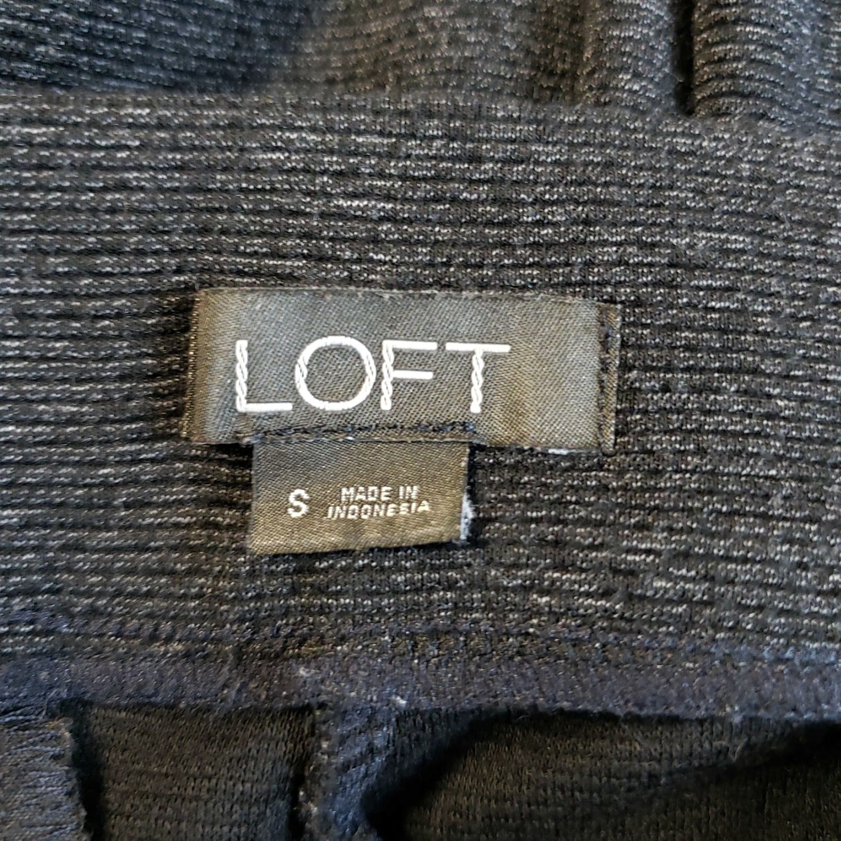 Ann Taylor Ann Taylor LOFT Womens Cropped Wide Leg Pants Sz Small Black Gray Mid Rise Pants Womens Small Crop Wide-Leg Black Size 28" / US 6 / IT 42 - 6 Thumbnail