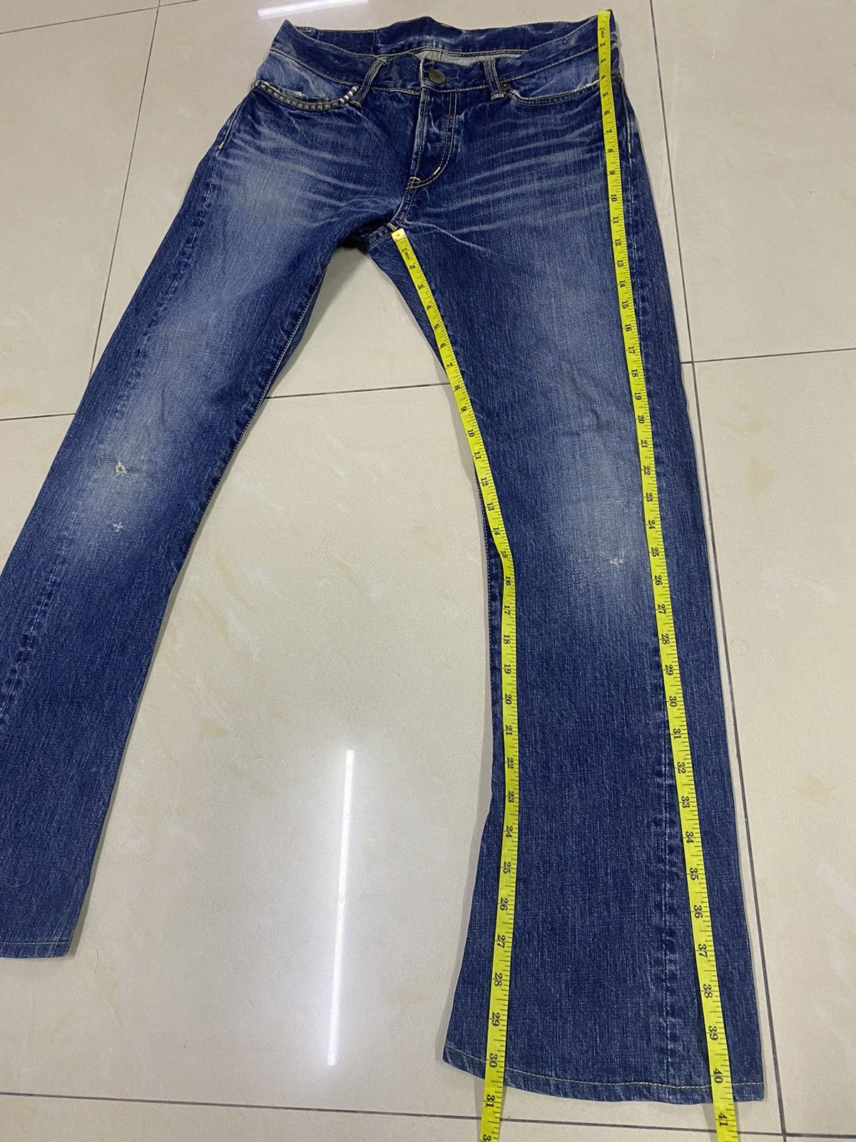 Hysteric Glamour Hysteric Glamour Studded Ripped Flared Denim Size US 31 - 17 Thumbnail