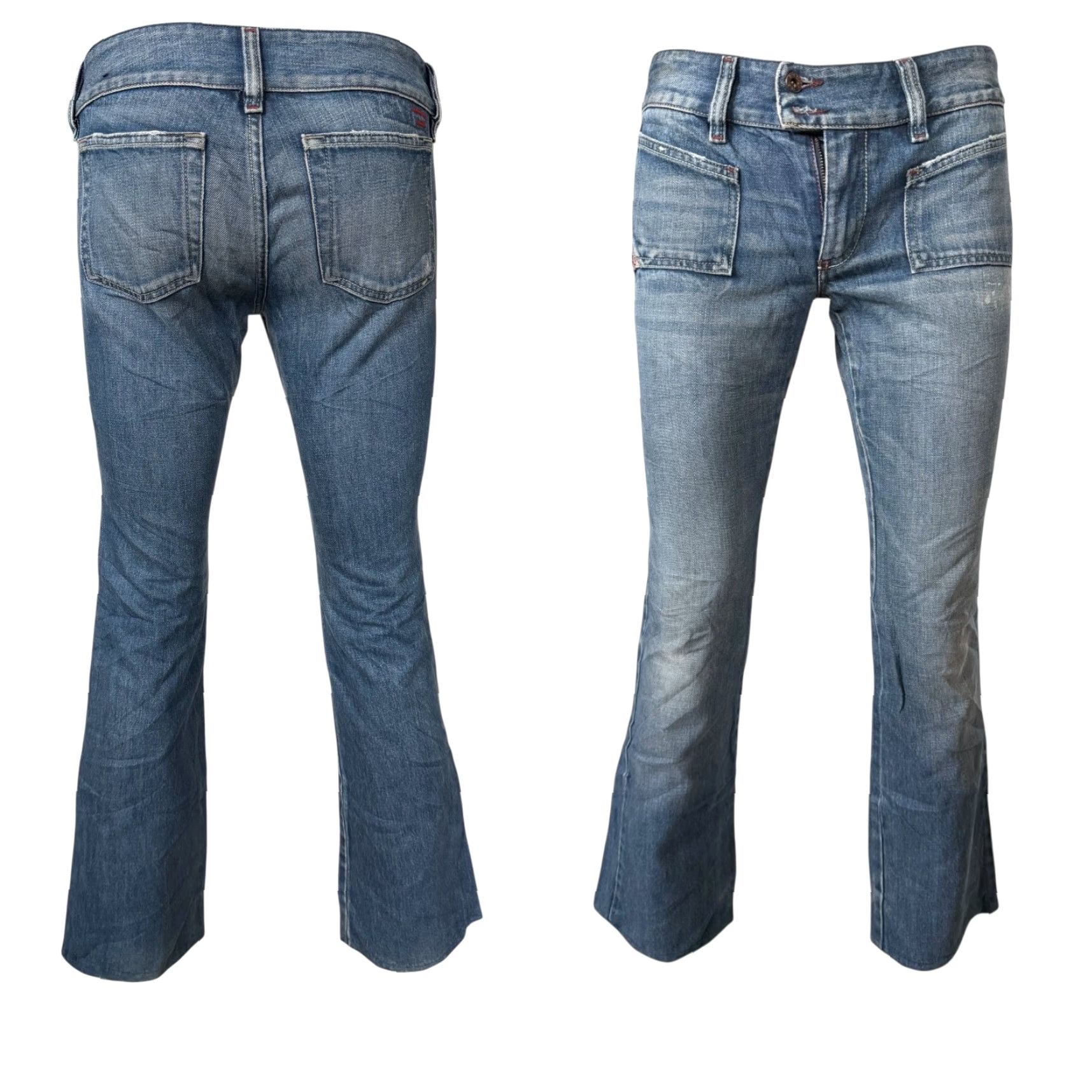 Diesel VINTAGE Diesel Jeans HUSH 30 Bootcut Flare Denim 0070L Made in Italy Women 30 Blue 2005 Size 30" / US 8 / IT 44 - 2 Thumbnail