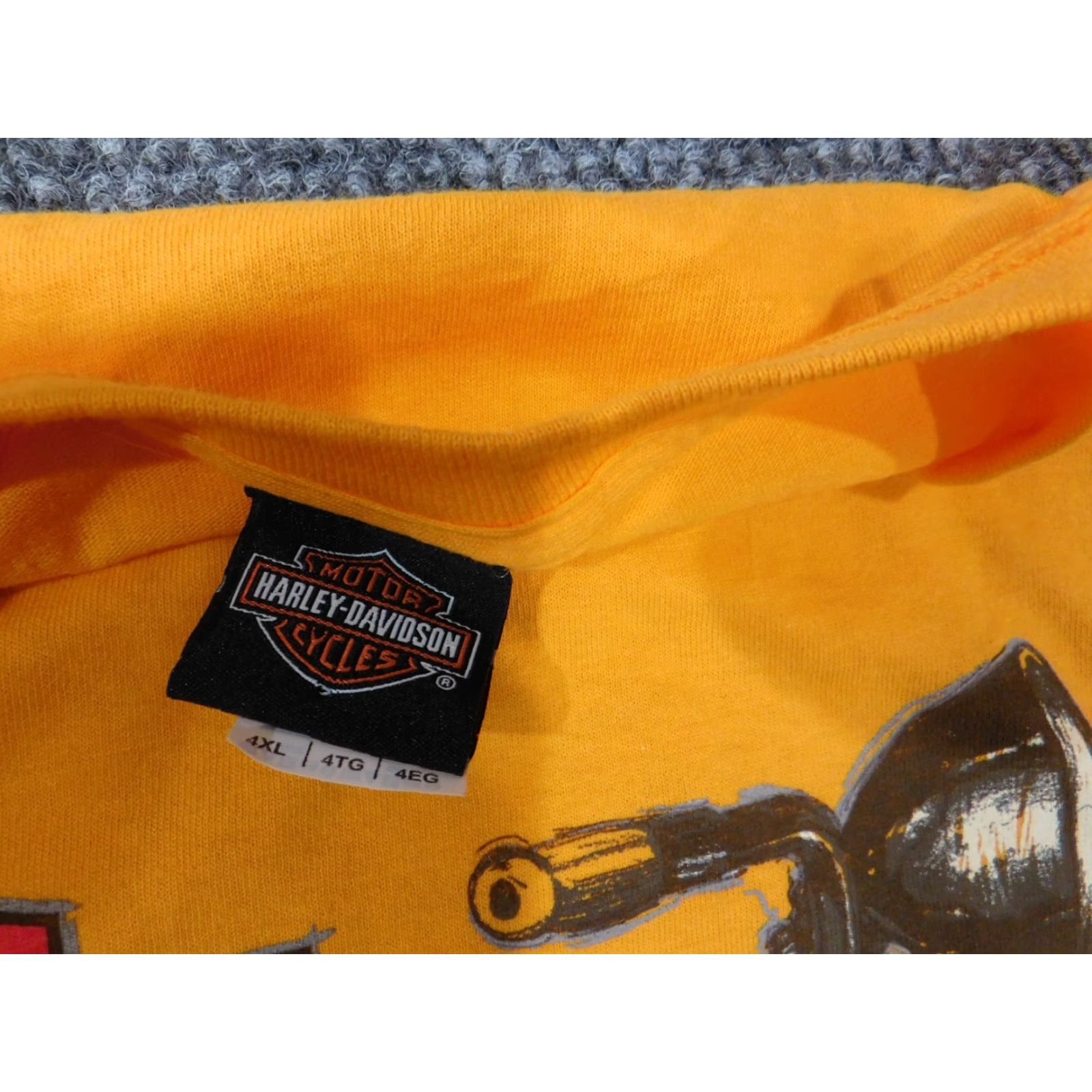 Harley Davidson Harley-Davidson Shirt T-Shirt 4XL Mens Yellow Biker Florida Fort Lauderdale Logo Crew Neck Short Sleeve Cotton Size US XXL / EU 58 / 5 - 7 Thumbnail