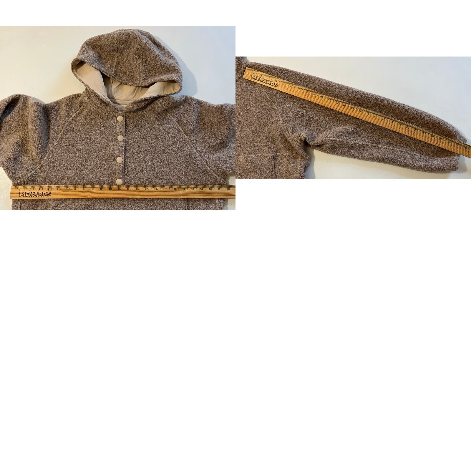Outdoor Voices **Women’s Outdoor Voices Mega Fleece Snap Up Hoodie Beige Sz M** User: Women’s Outdoor Voices Mega Fleece Snap Up Hoodie Medium Beige Size M / US 6-8 / IT 42-44 - 9 Thumbnail