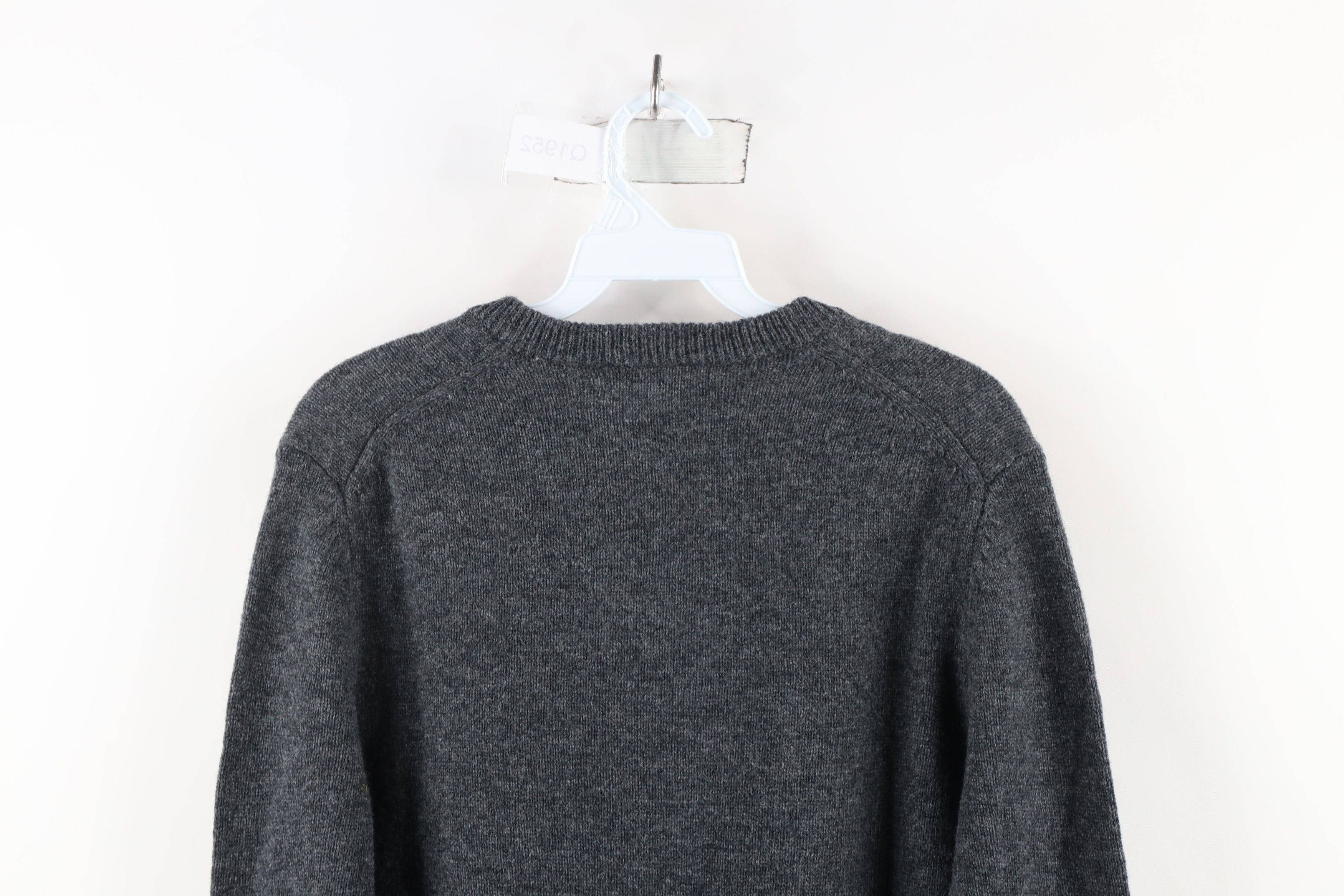 Vintage Vintage 90s Streetwear Wool Knit V-Neck Sweater Heather Gray Size US S / EU 44-46 / 1 - 7 Thumbnail