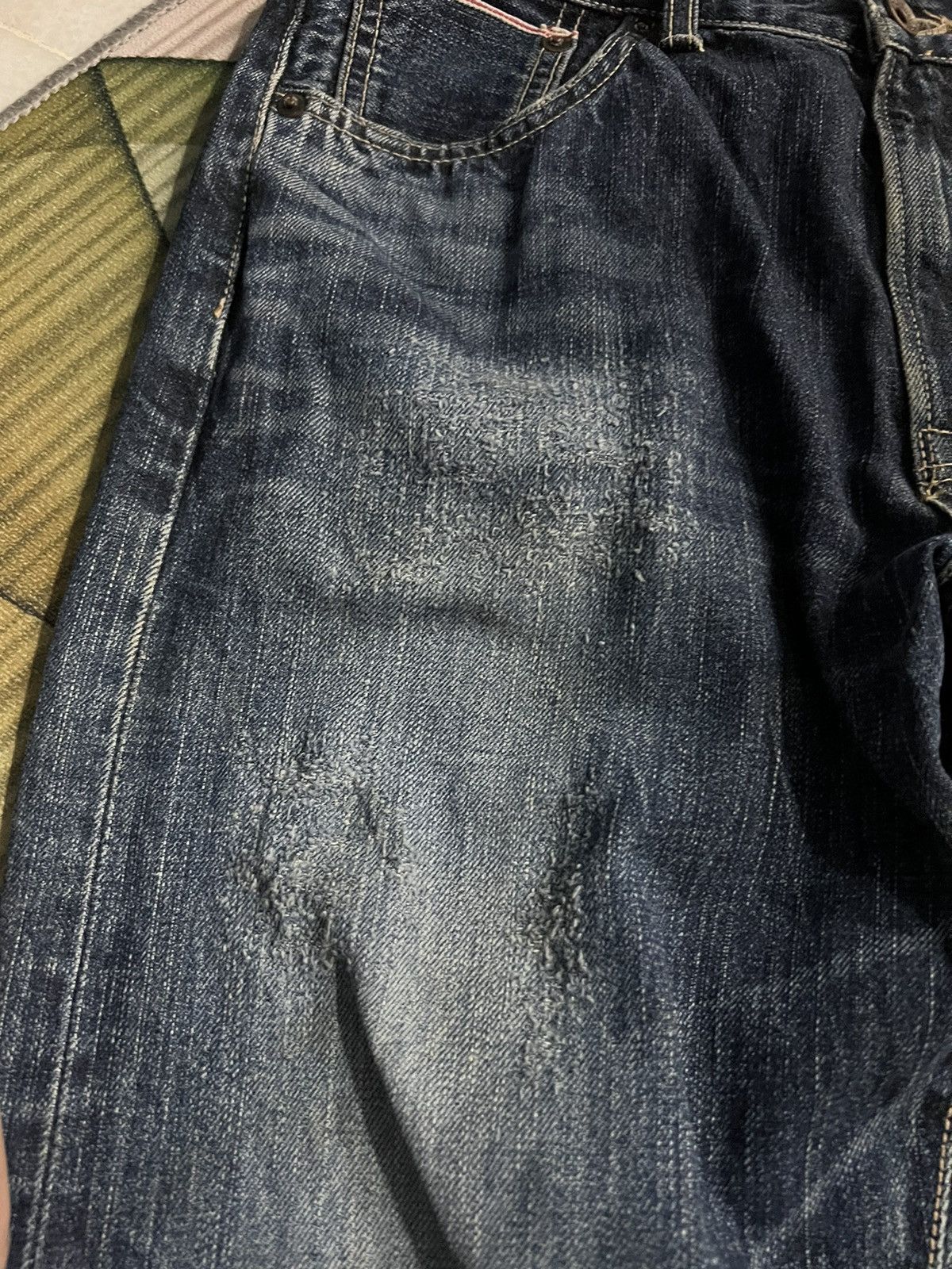Edwin × If Six Was Nine VINTAGE EDWIN 505s REDLINE DISTRESSED JEANS Size US 29 - 6 Thumbnail