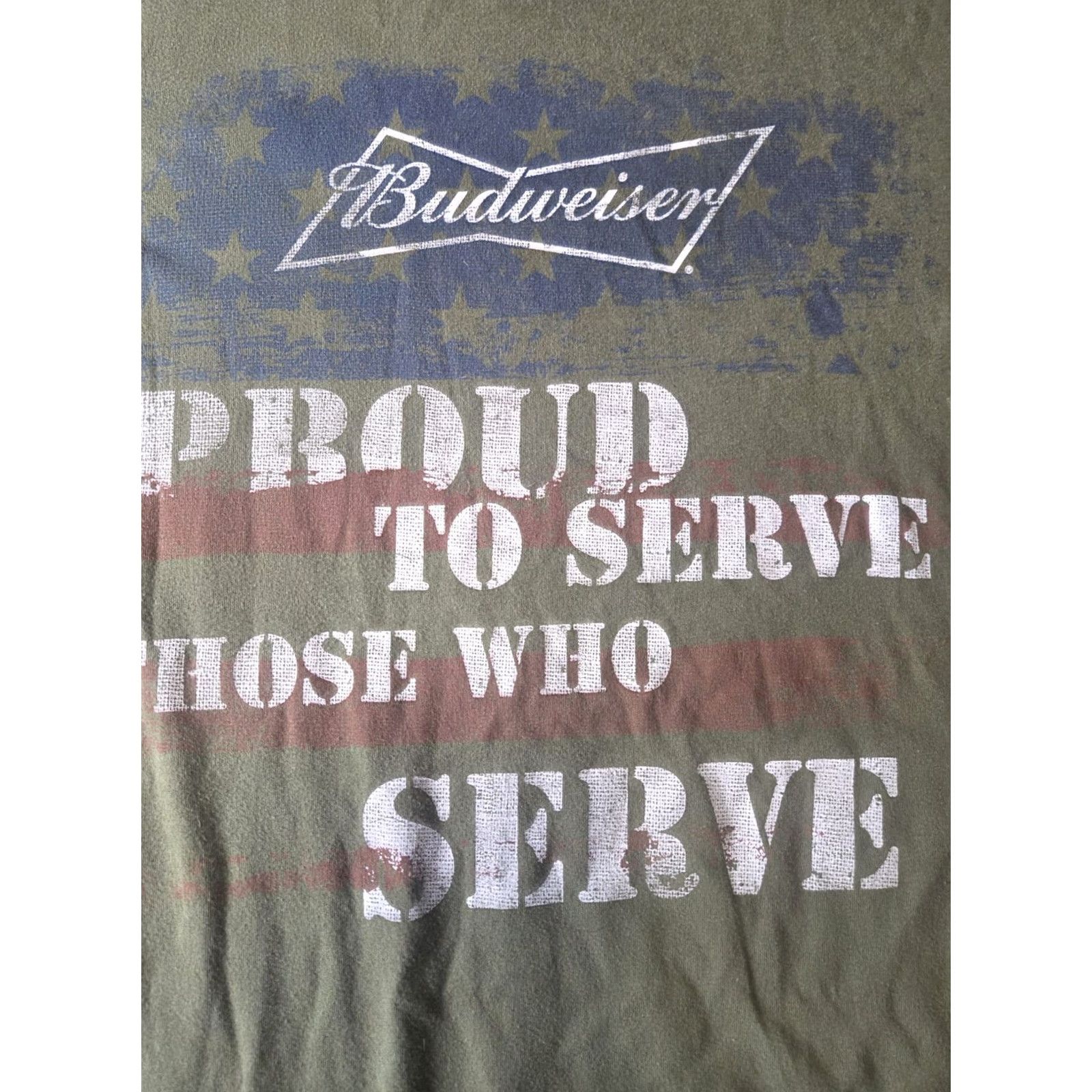 Budweiser BUDWEISER T-SHIRT Army Green XL Mens Short Sleeve Size US XL / EU 56 / 4 - 2 Thumbnail