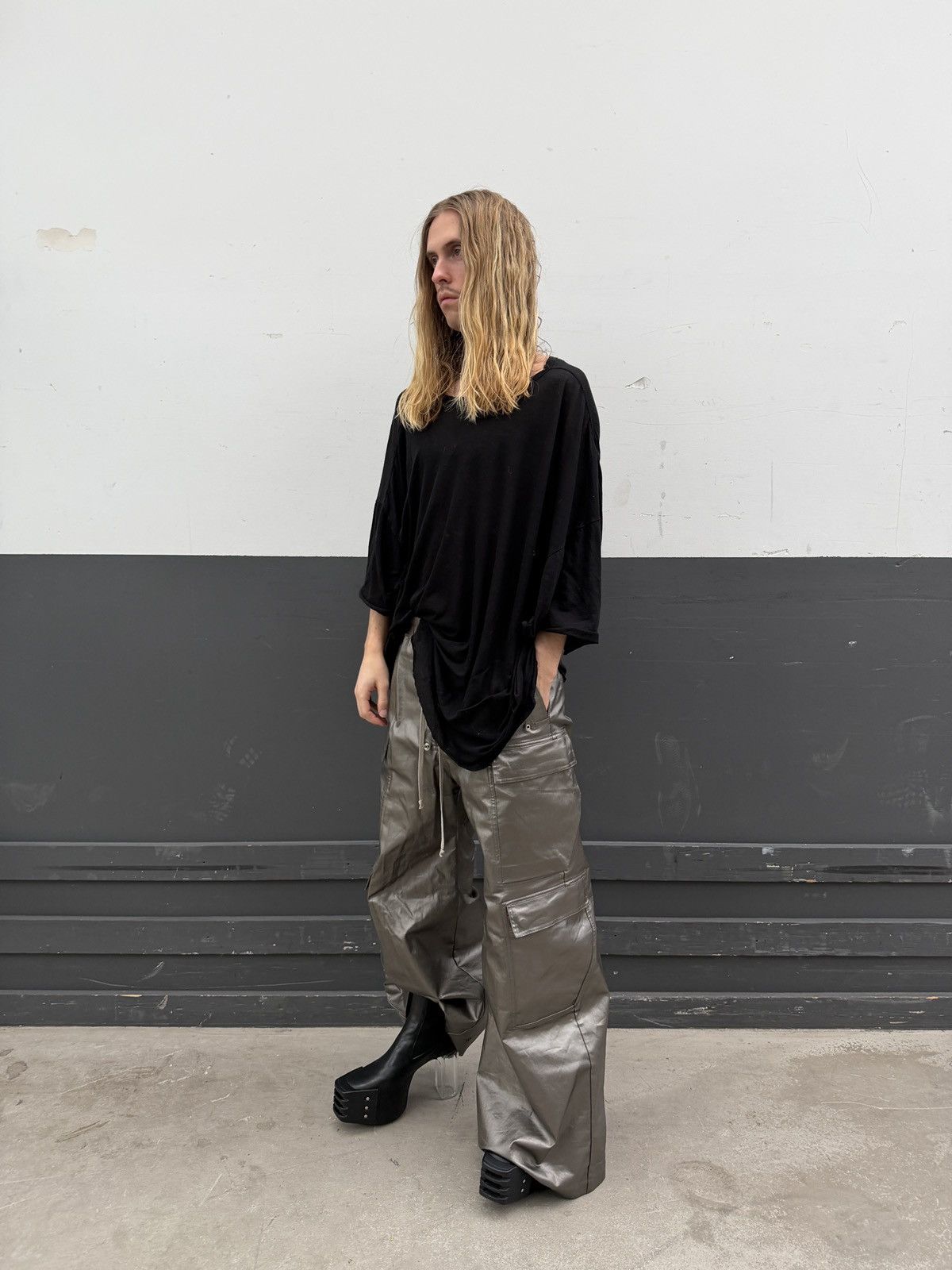 Rick Owens Rick Owens Gunmetal Bela Cargo Pants Size US 32 / EU 48 - 2 Thumbnail