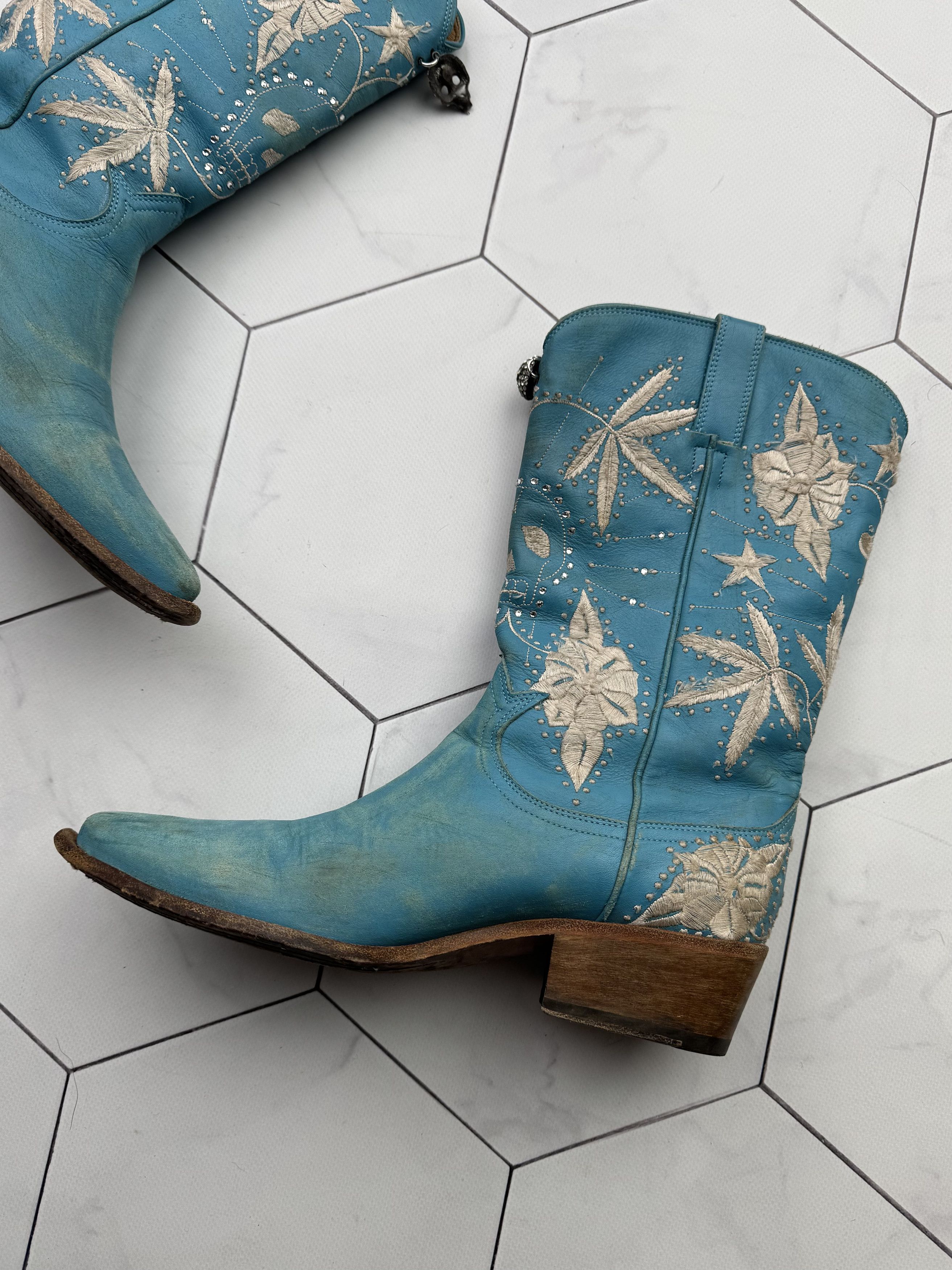 John Richmond John Richmond Vintage Leather Western Boots (B261)E2 Size US 7 / IT 37 - 8 Thumbnail