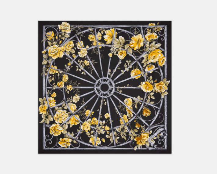 Dior o1w1db10424 Size: OS Dior Square Scarf in Black/Gold Size ONE SIZE - 1 Thumbnail