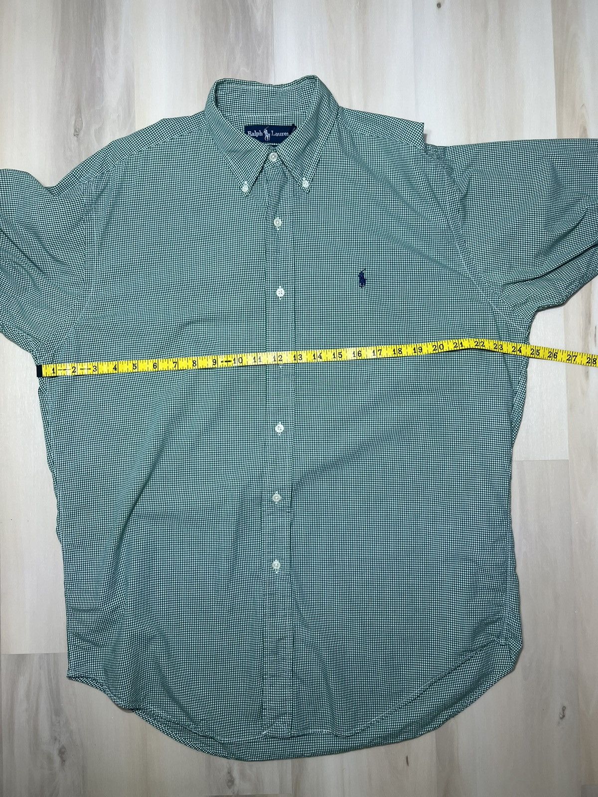 Polo Ralph Lauren Polo Ralph Lauren Blaire Men Sz M Green And White Checkered Size US M / EU 48-50 / 2 - 5 Thumbnail