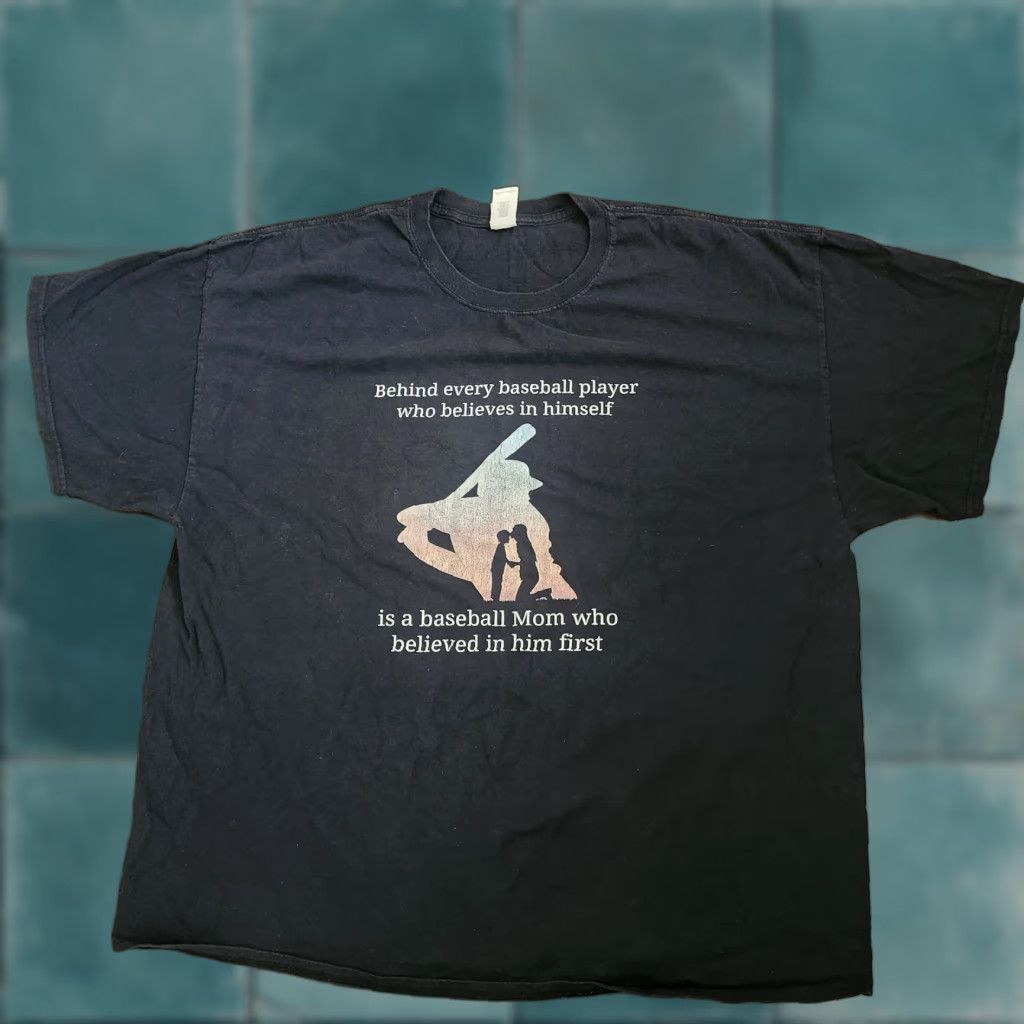 Gildan Baseball Mom Graphic T Shirt Gildan Short Sleeve 3XL Black Women? Size US XXL / EU 58 / 5 - 1 Thumbnail