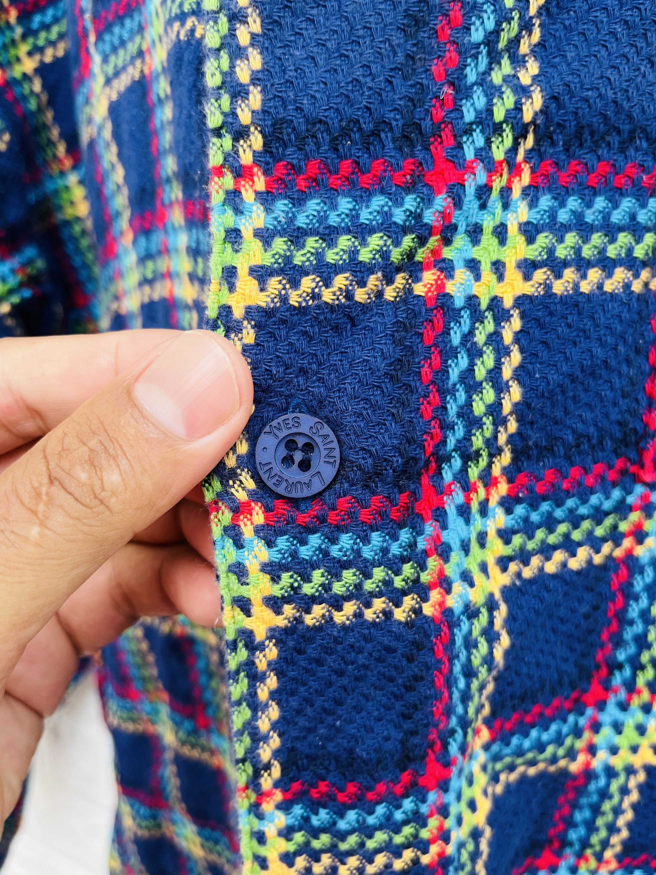 Designer × Vintage × Yves Saint Laurent Vintage Vyes Saint Laurent Multi Colour Designer Style Size US L / EU 52-54 / 3 - 7 Thumbnail