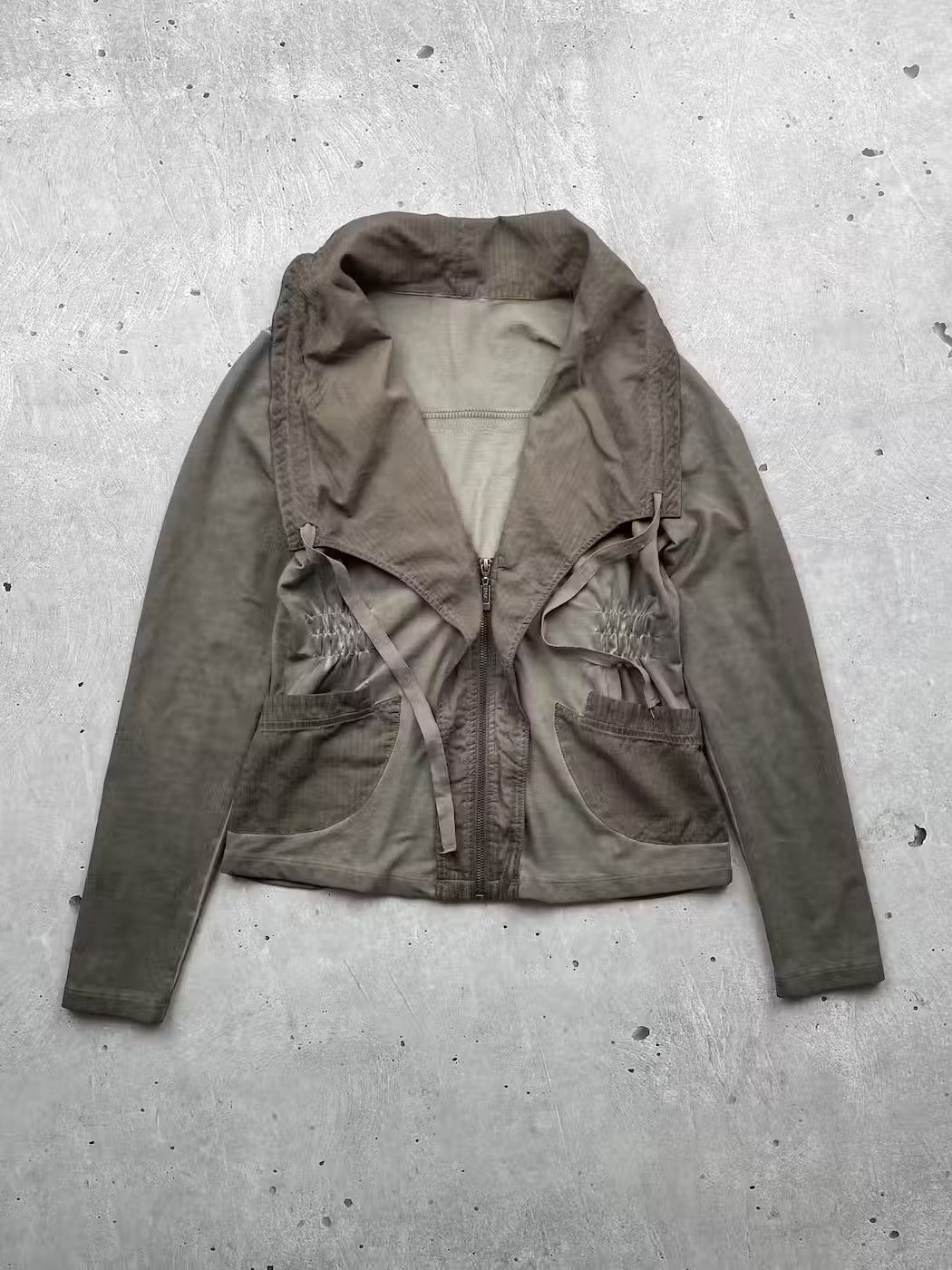 image of Avant Garde x Vintage Bondage Zipped Light Jacket in Brown, Women's (Size Medium)