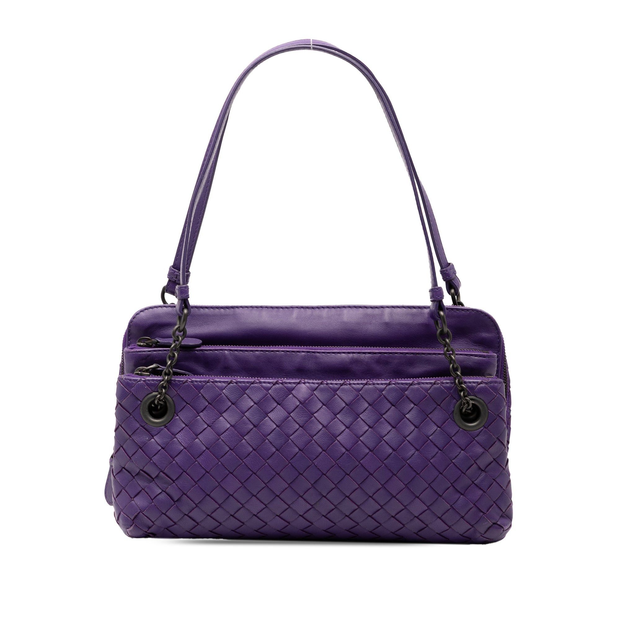 Bottega Veneta Nappa Intrecciato Triple Zip Shoulder Bag Size ONE SIZE - 1 Thumbnail