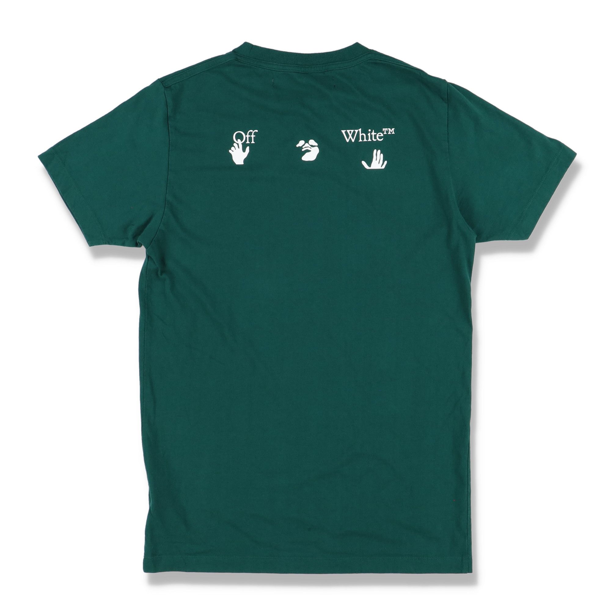 Off-White Green Swimming Man Big Logo T-Shirt Size XS / US 0-2 / IT 36-38 - 7 Thumbnail