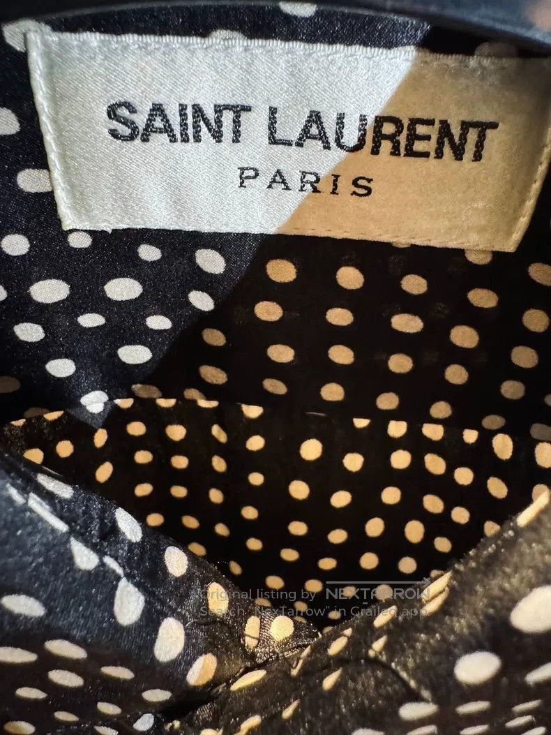 Saint Laurent Paris Saint Laurent Paris Silk Polka Dot Shirt Size XS / US 0-2 / IT 36-38 - 5 Thumbnail