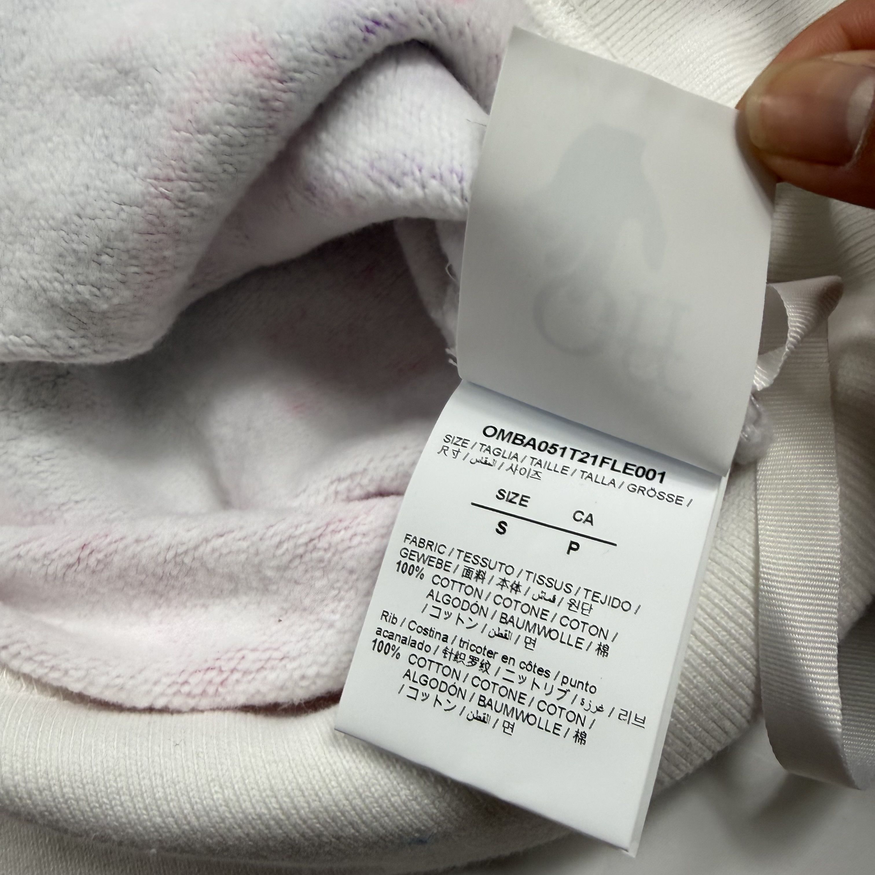 Off-White Off White Airbrush Graffiti Cropped Sweatshirt White Pink S Size US S / EU 44-46 / 1 - 7 Thumbnail
