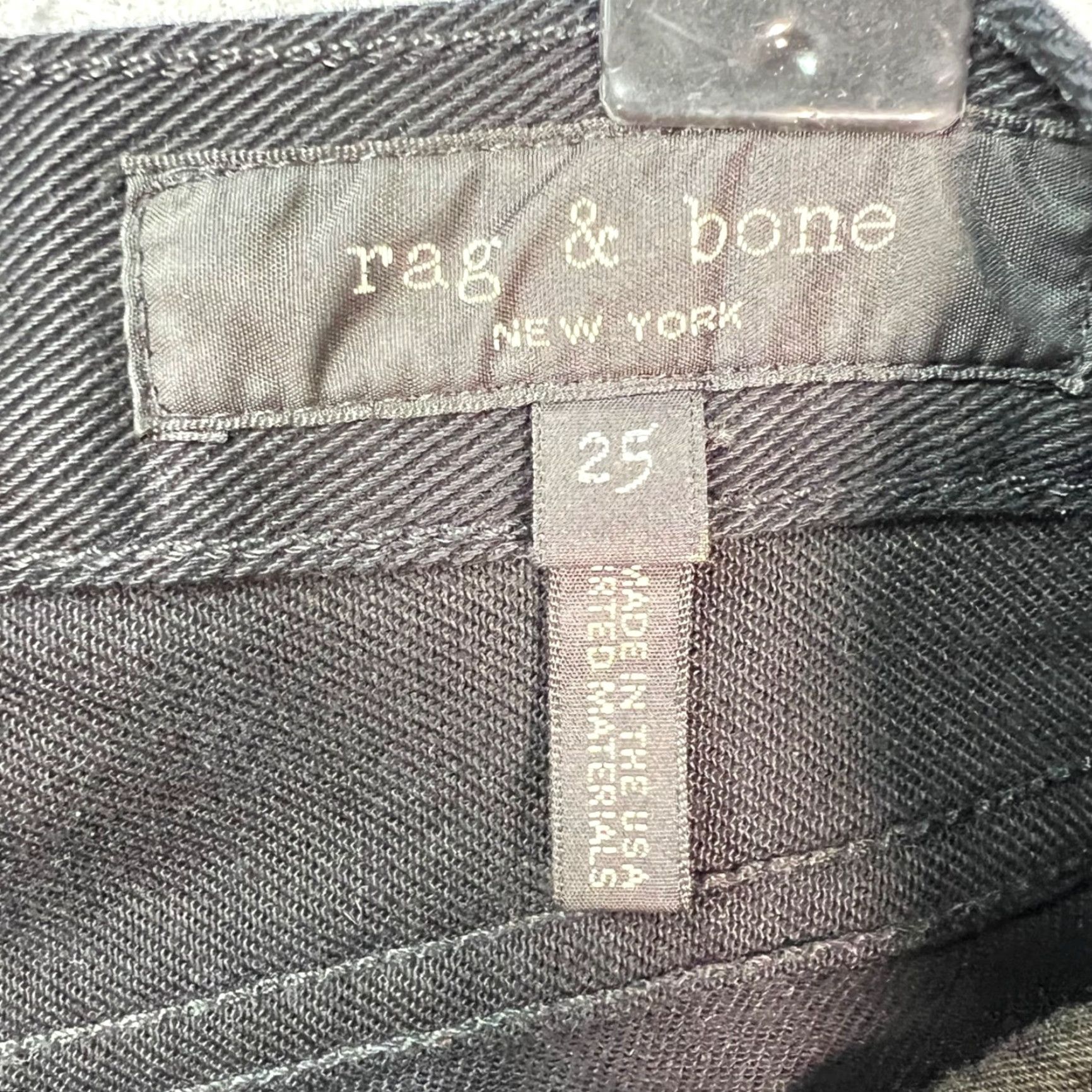 Rag & Bone rag & bone Womens size 25 Black High-Rise Straight-Leg Jeans Made In USA Size 26" / US 2 / IT 38 - 3 Thumbnail