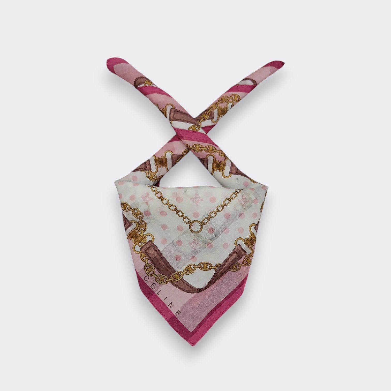 Celine Vintage Celine Handkerchief Neckerchief Bandana H351M-2 Size ONE SIZE - 2 Thumbnail
