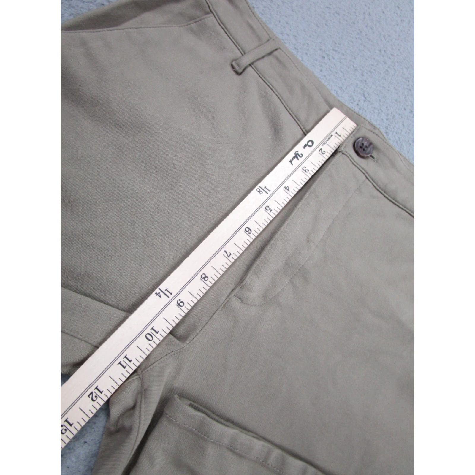 Vintage True Classic Pants Mens 33x32 Beige Slim Straight Chino Stretch Tech Size US 33 - 5 Thumbnail