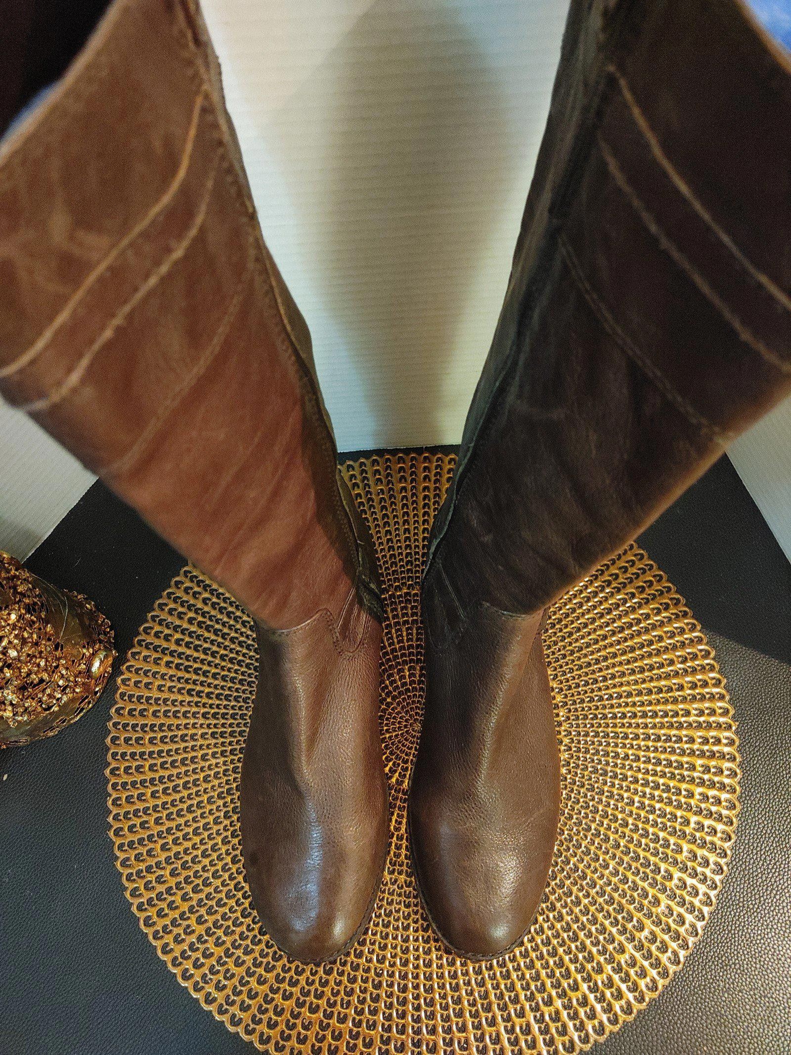Designer Antonio Milani Leather Riding Boots Size 10M Size US 10 / IT 40 - 3 Thumbnail