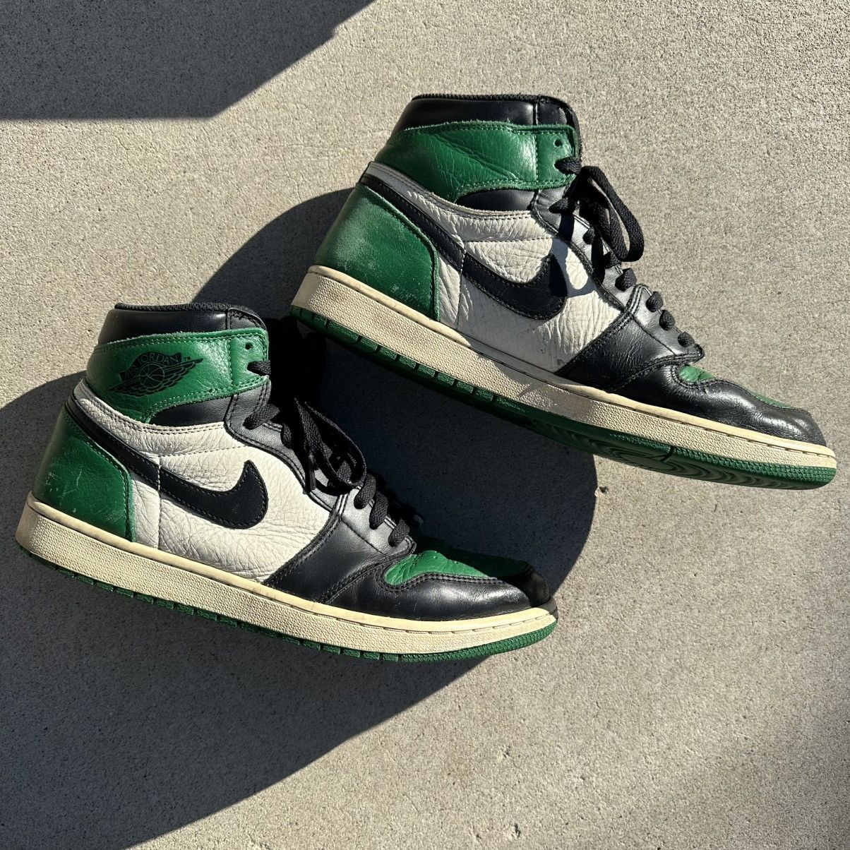 Jordan Brand × Nike × Vintage Air Jordan 1 Retro Pine Green Size US 12 / EU 45 - 6 Thumbnail